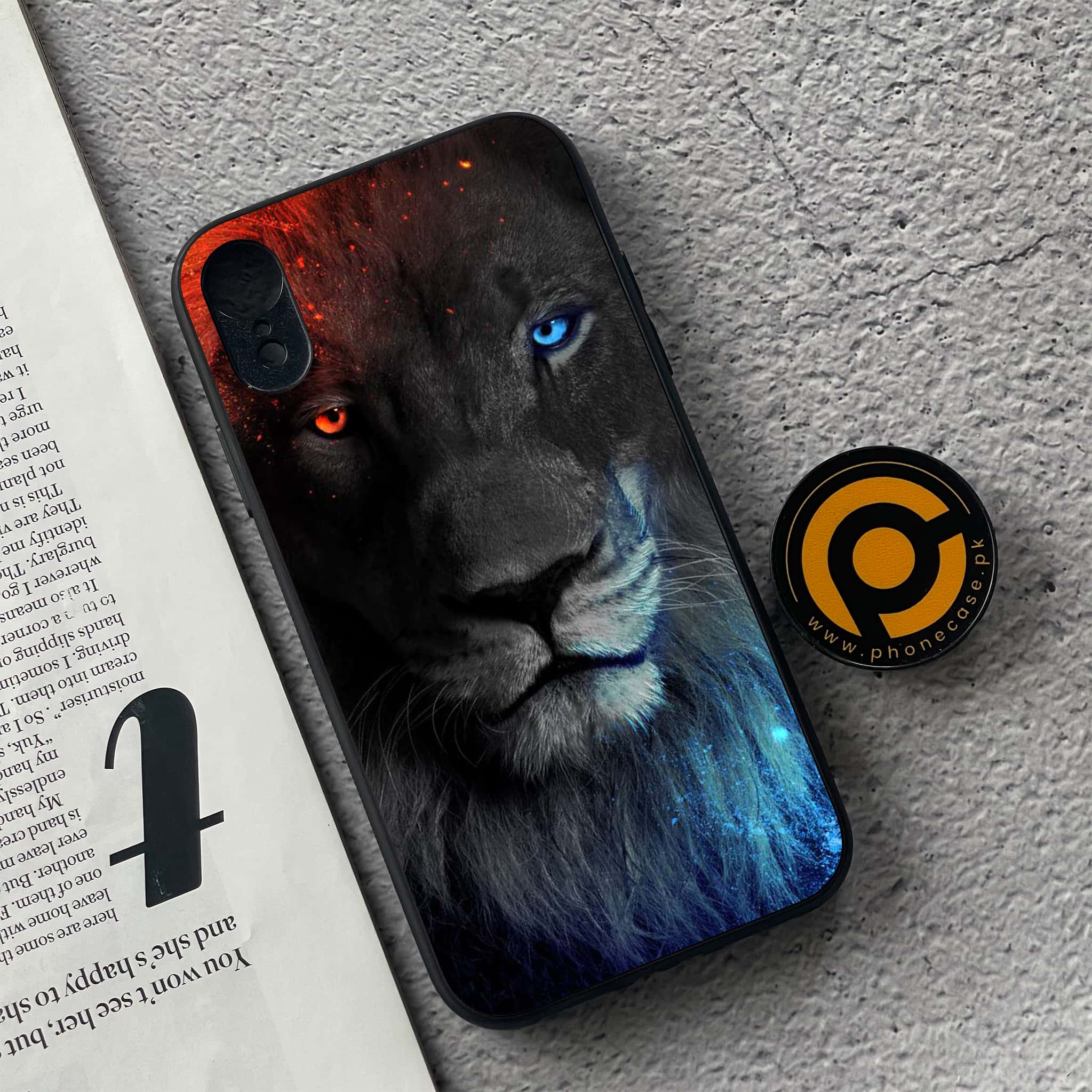 iPhone XR -Tiger Series - Premium Metal Printed soft Bumper shock Proof Case