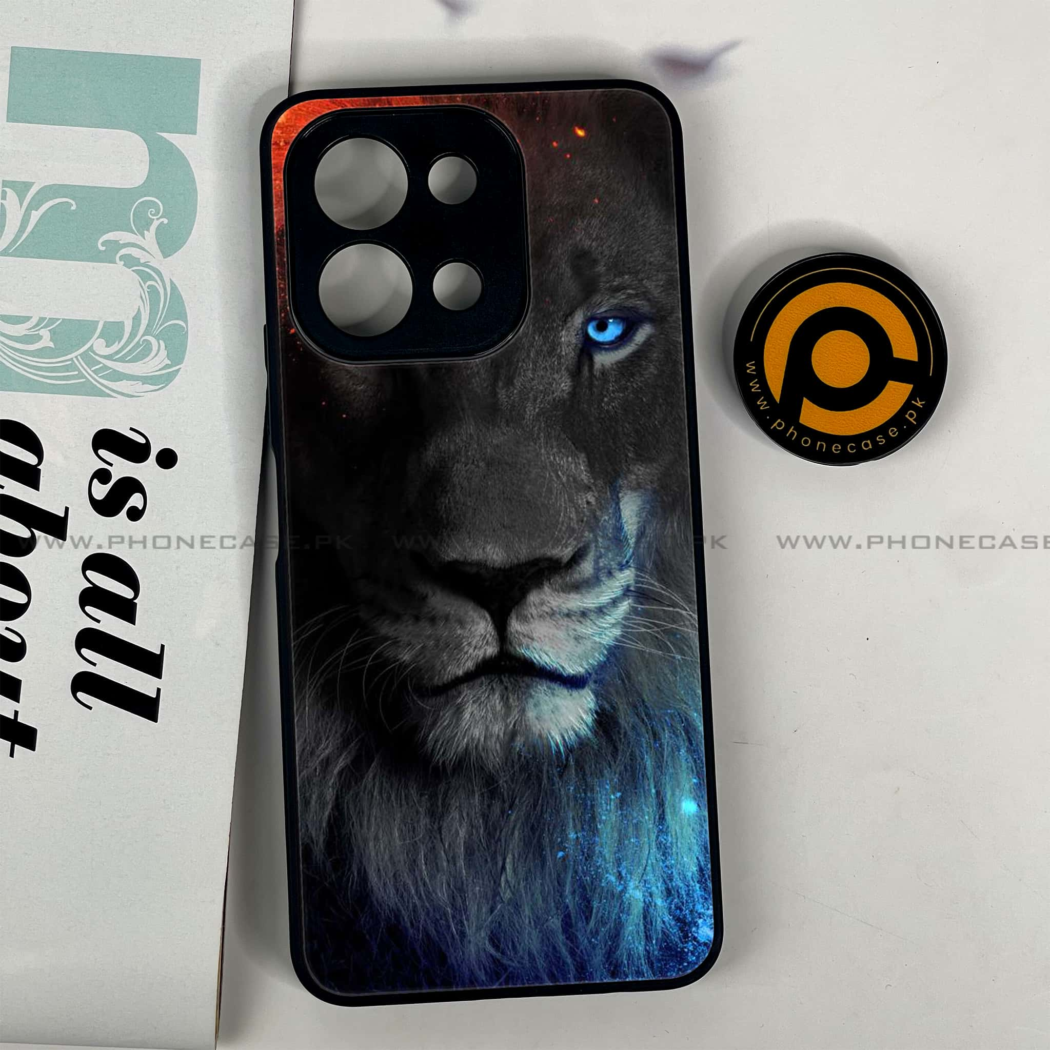 Vivo Y28 - Tiger Series - Premium Printed Glass soft Bumper shock Proof Case