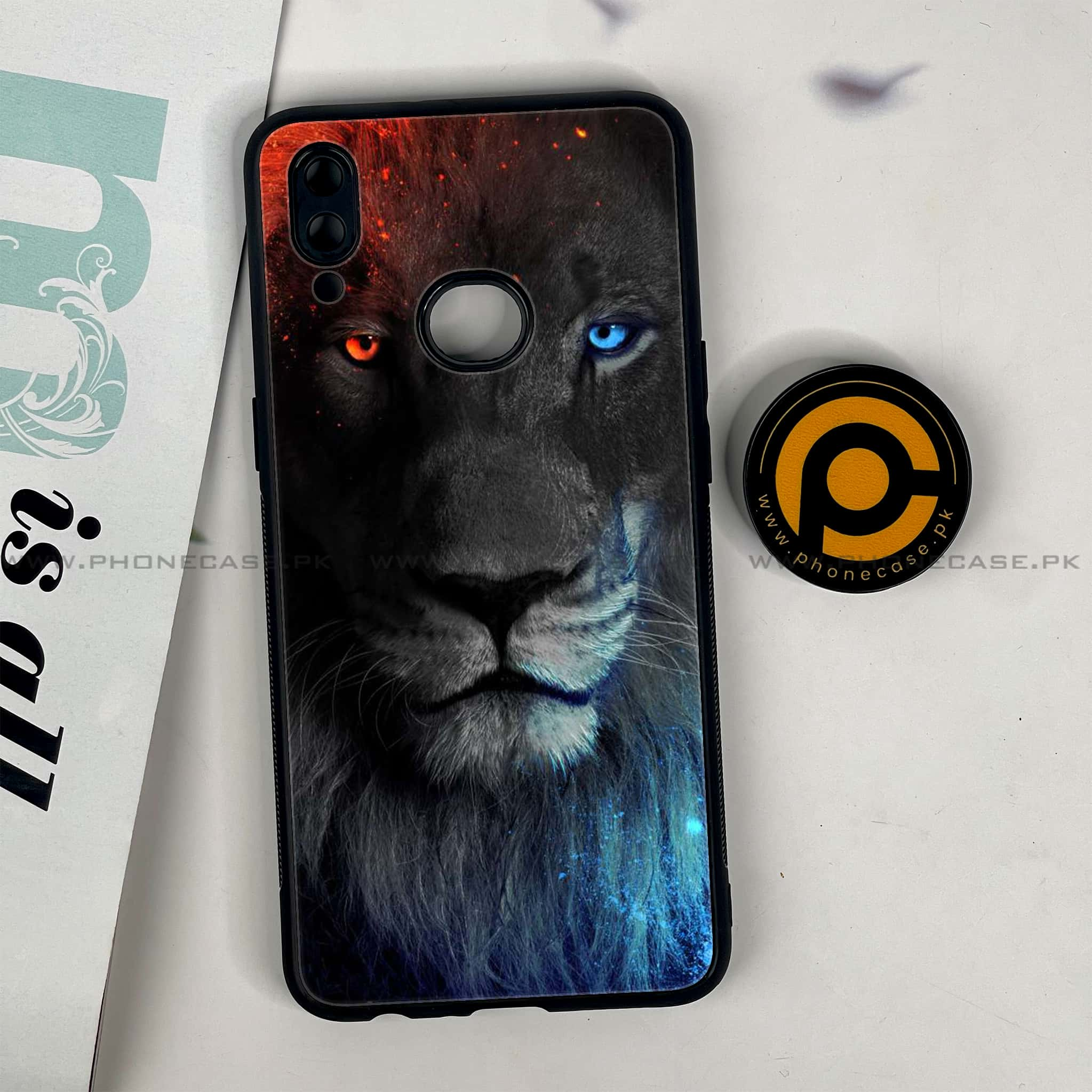 Galaxy A10s - Tiger Series - Premium Printed Glass soft Bumper shock Proof Case