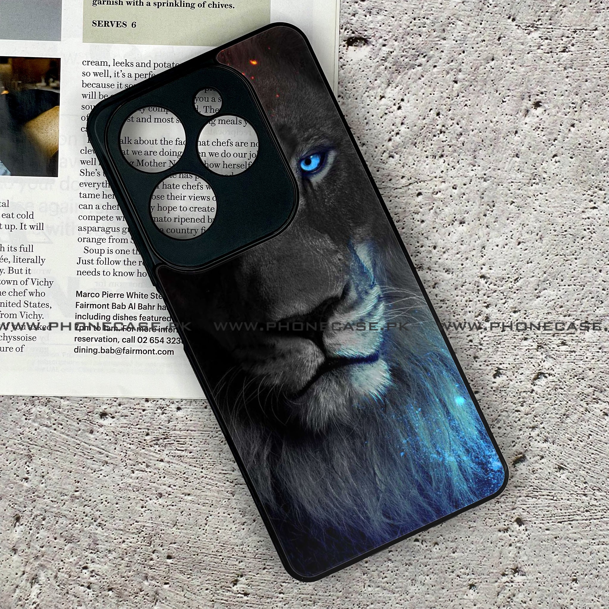 Tecno Spark 20 Pro - Tiger Series - Premium Printed Glass soft Bumper shock Proof Case