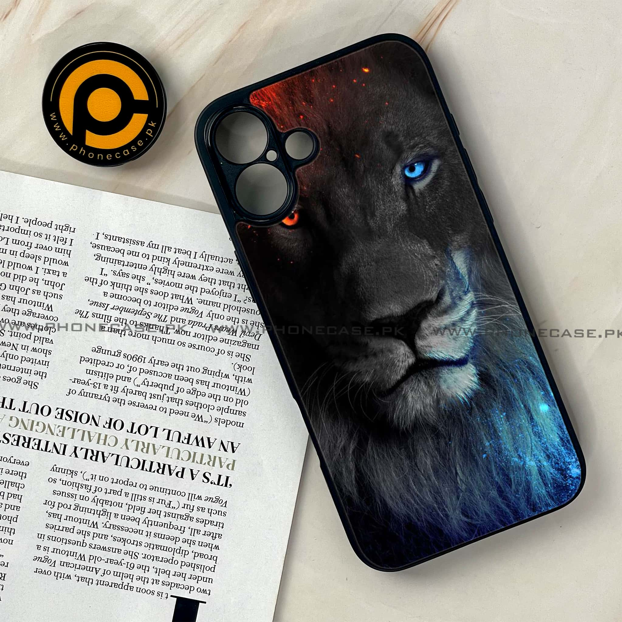 iPhone 16 Plus - Tiger Series - Premium Printed Glass soft Bumper shock Proof Case