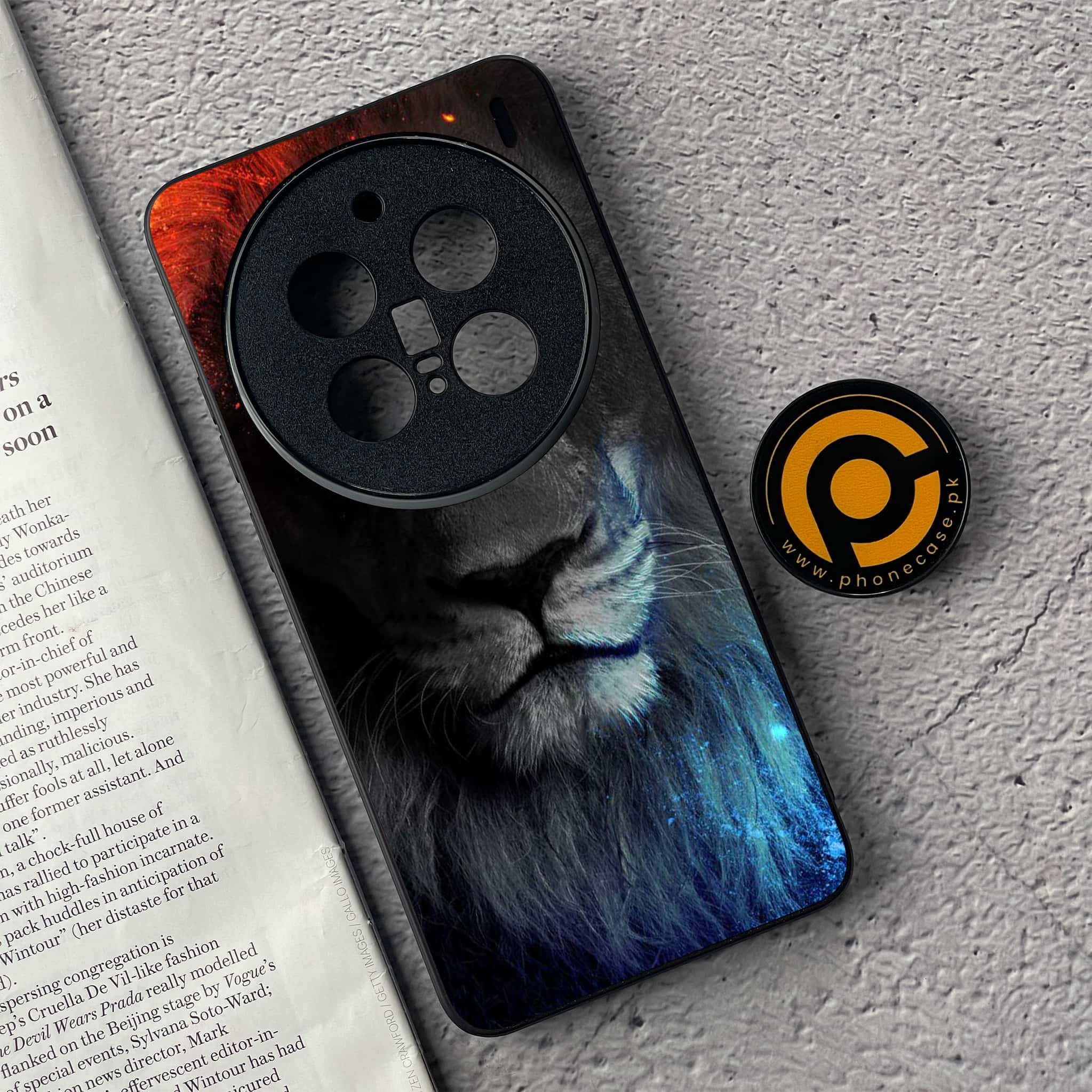 Vivo X200 Pro - Tiger Series - Premium Metal  Printed soft Bumper shock Proof Case