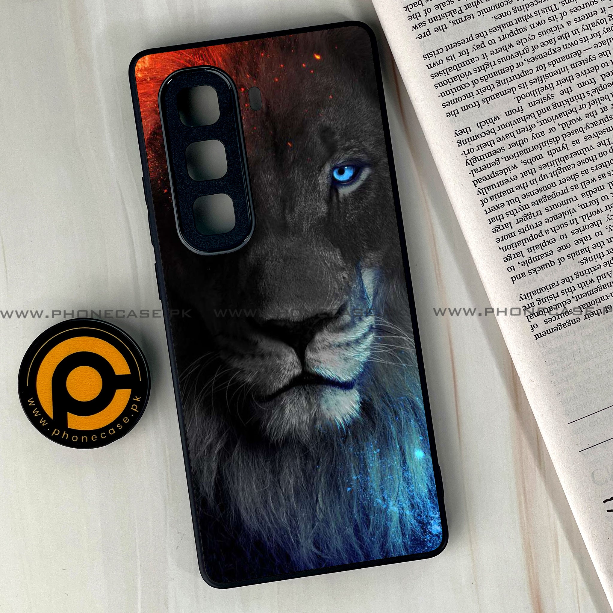 Infinix Hot 50 Pro Plus - Tiger Series - Premium Printed Glass soft Bumper shock Proof Case