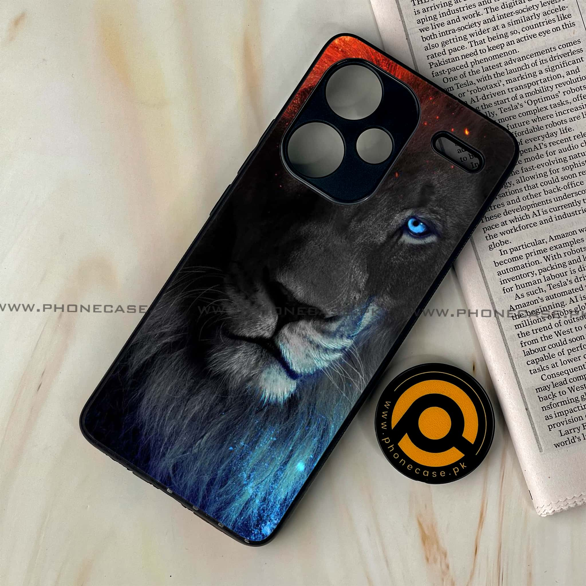 Redmi Note 13 Pro Plus 5G - Tiger Series - Premium Printed Glass soft Bumper shock Proof Case