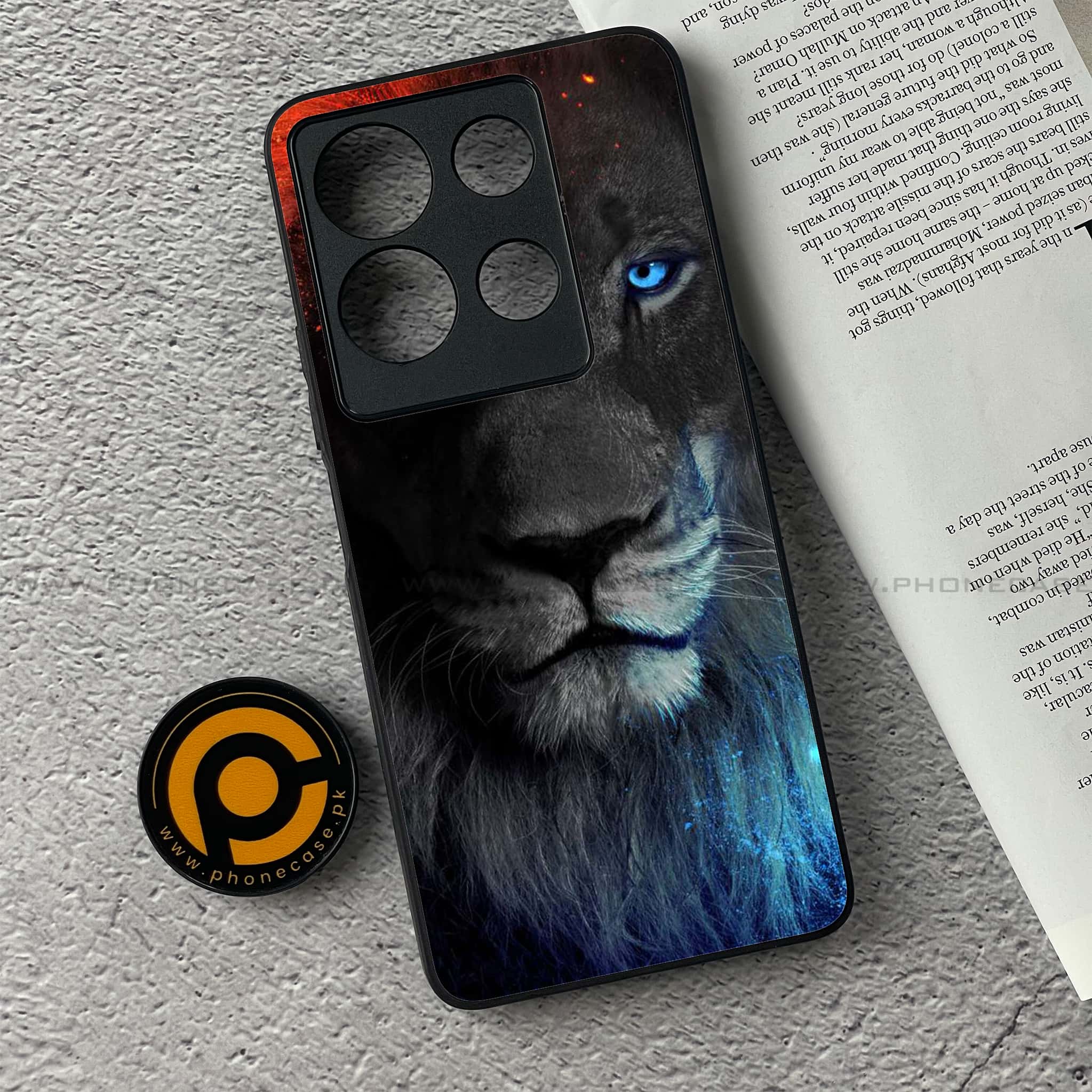 Infinix Note 30 - Tiger Series - Premium Printed Glass soft Bumper shock Proof Case