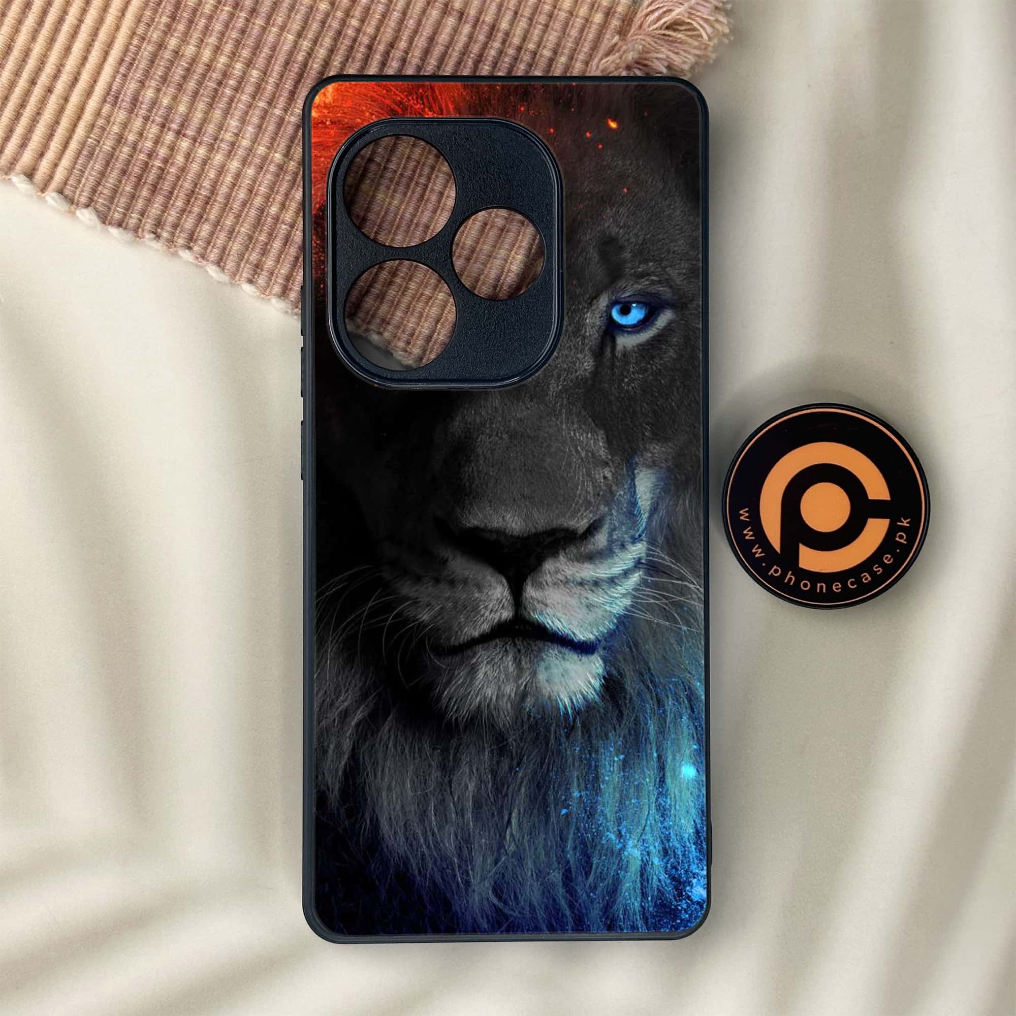Realme GT 6 - Tiger Series - Premium Metal Printed soft Bumper shock Proof Case