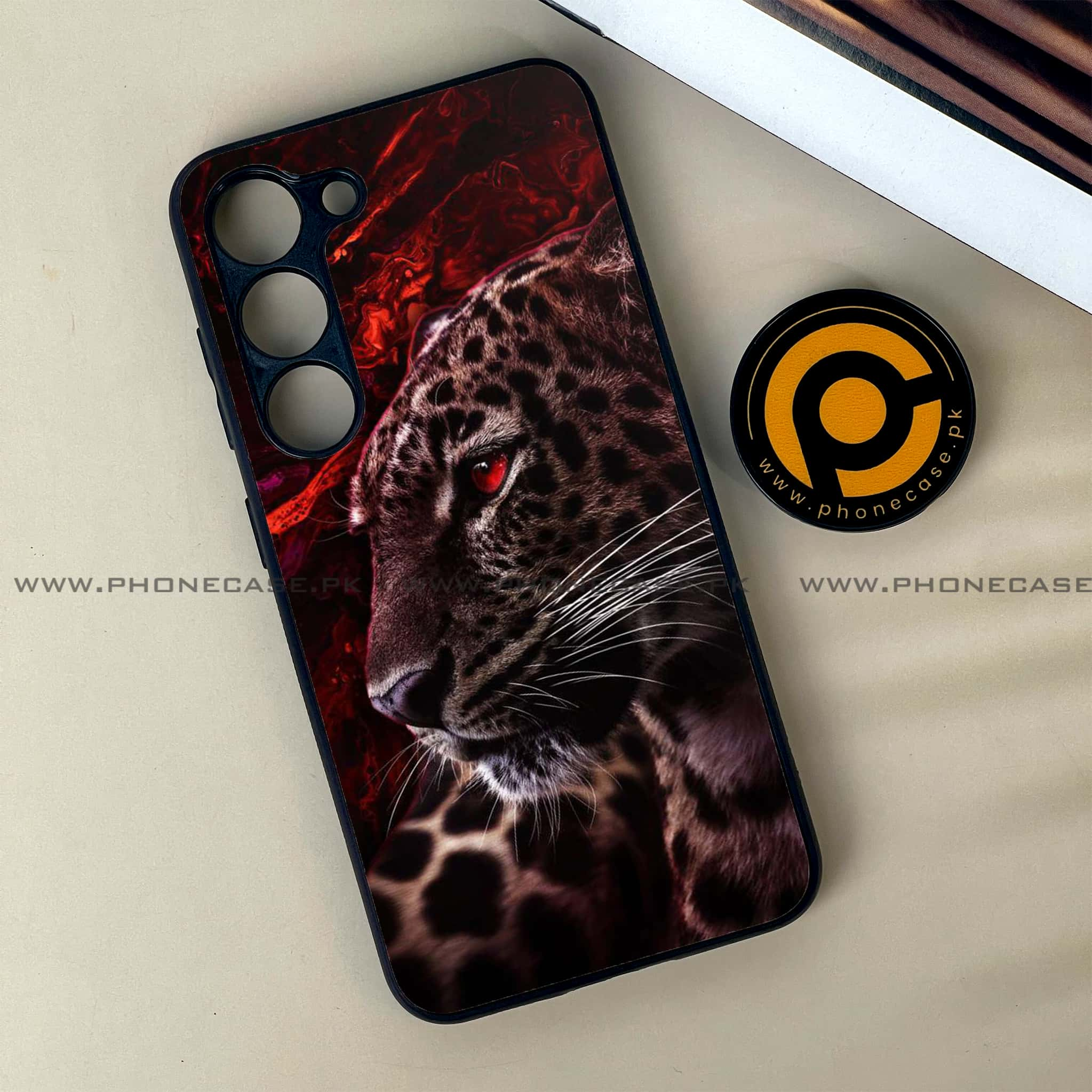 Samsung Galaxy S23 - Tiger Series - Premium Printed Glass soft Bumper shock Proof Case