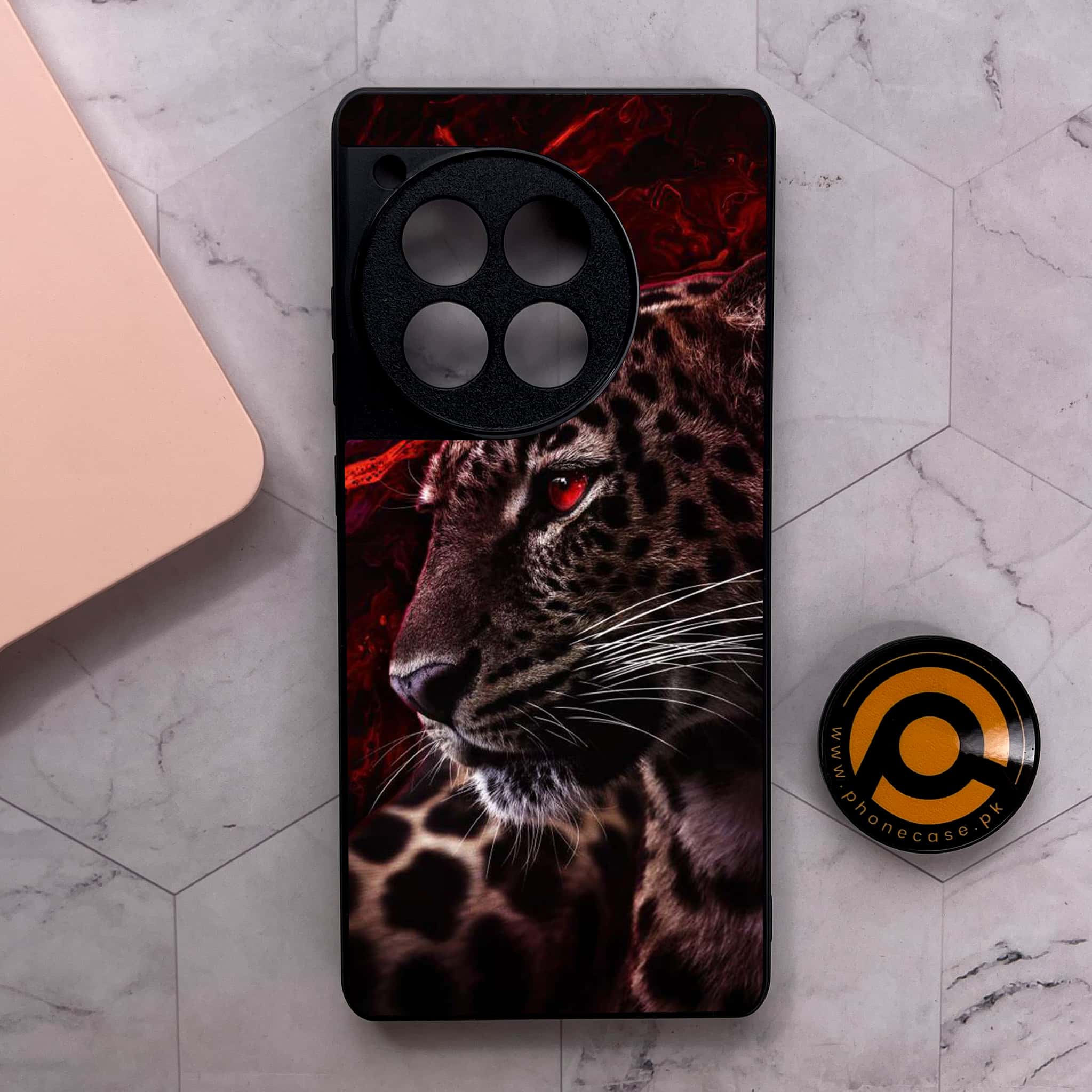 OnePlus 12R - Tiger Series - Premium Metal Printed soft Bumper shock Proof Case