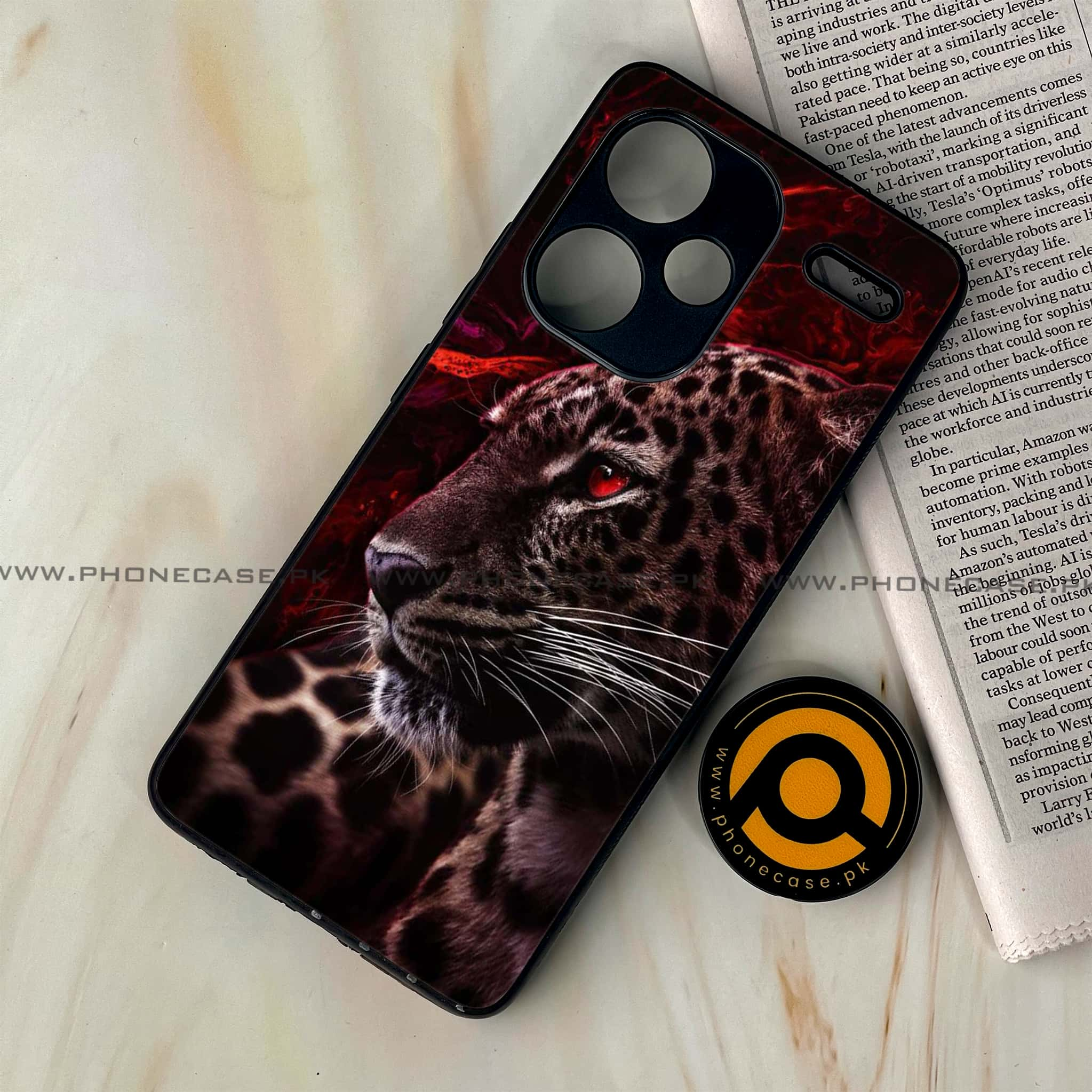 Redmi Note 13 Pro Plus 5G - Tiger Series - Premium Printed Glass soft Bumper shock Proof Case