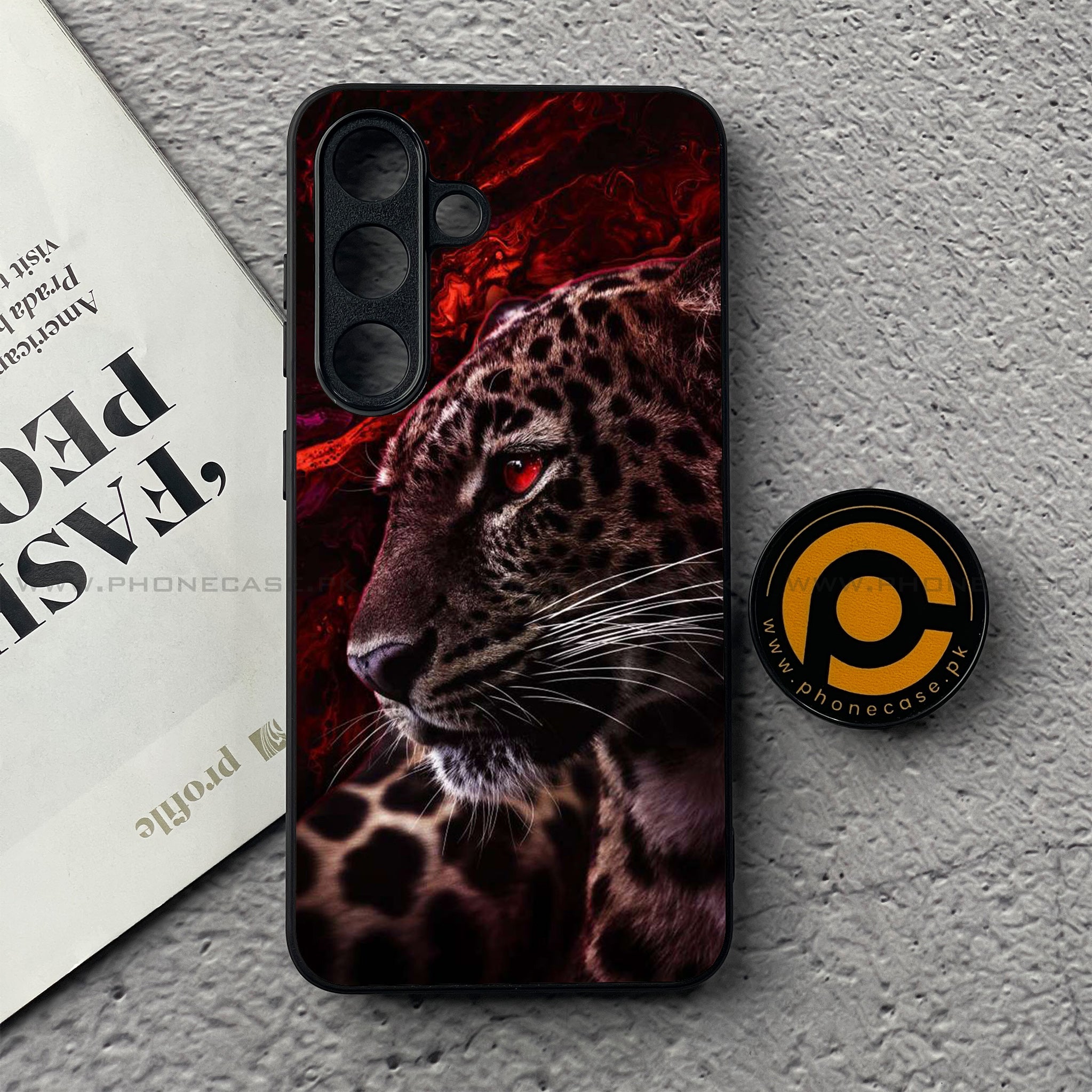 Samsung Galaxy S25 FE - Tiger Series - Premium Metal Printed soft Bumper shock Proof Case
