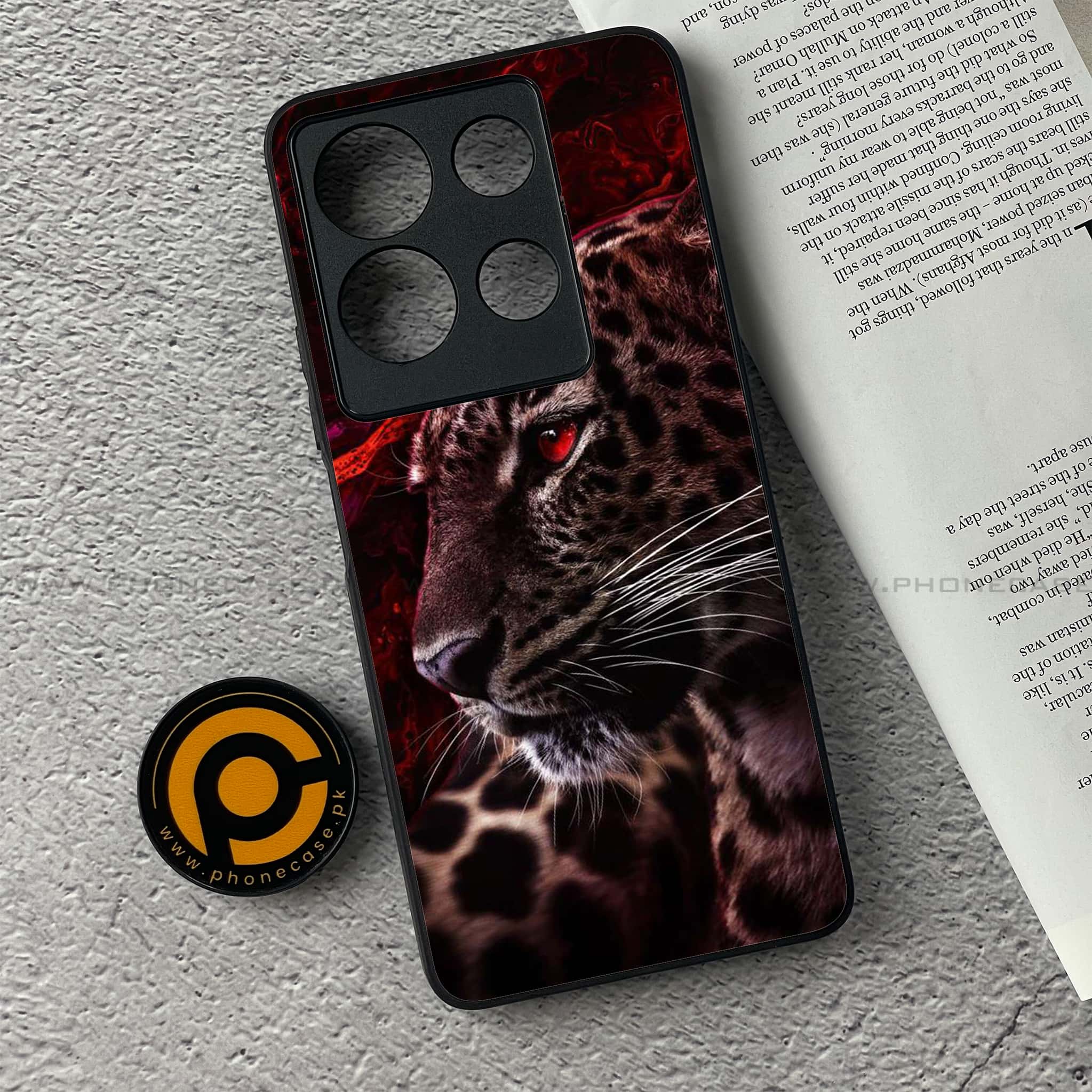 Infinix Note 30 - Tiger Series - Premium Printed Glass soft Bumper shock Proof Case