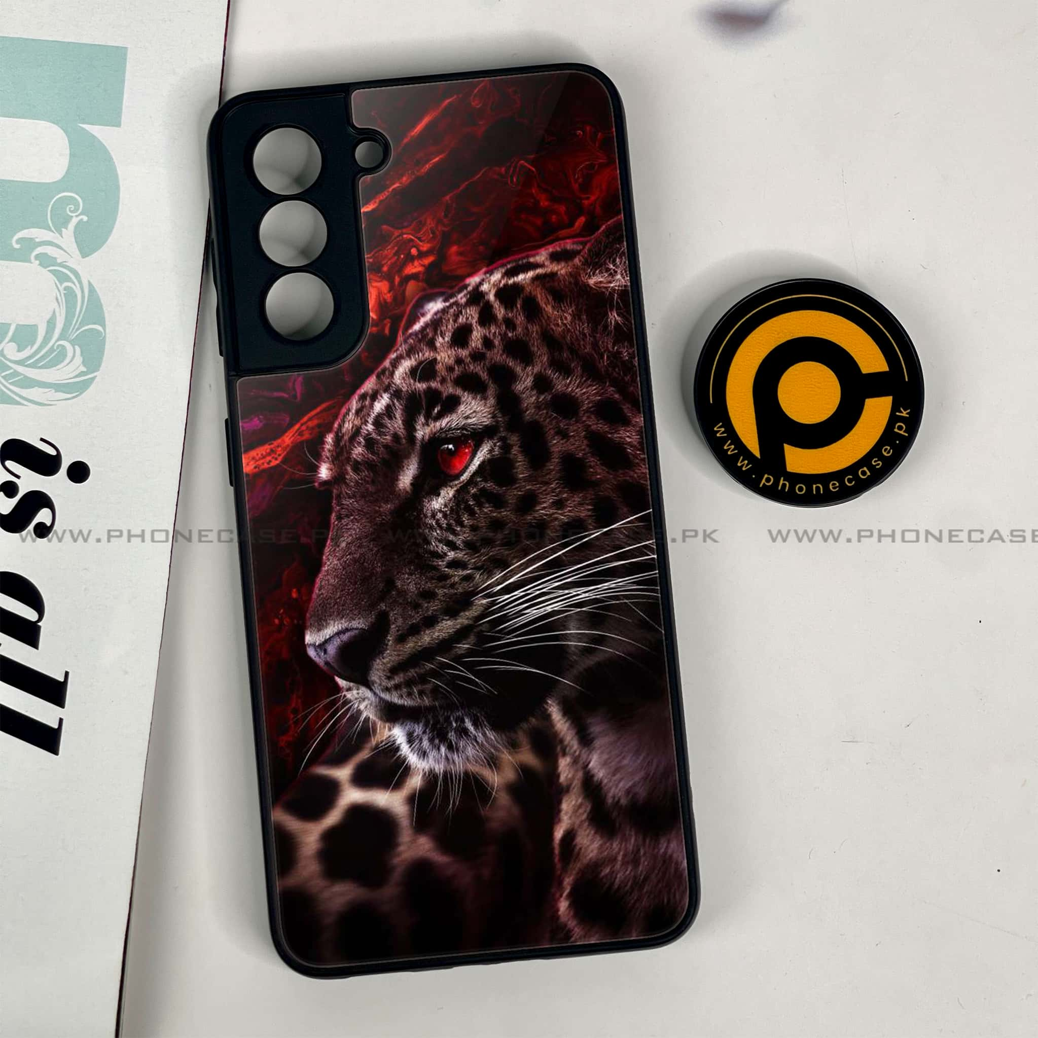 Samsung Galaxy S21 - Tiger Series - Premium Printed Glass soft Bumper shock Proof Case