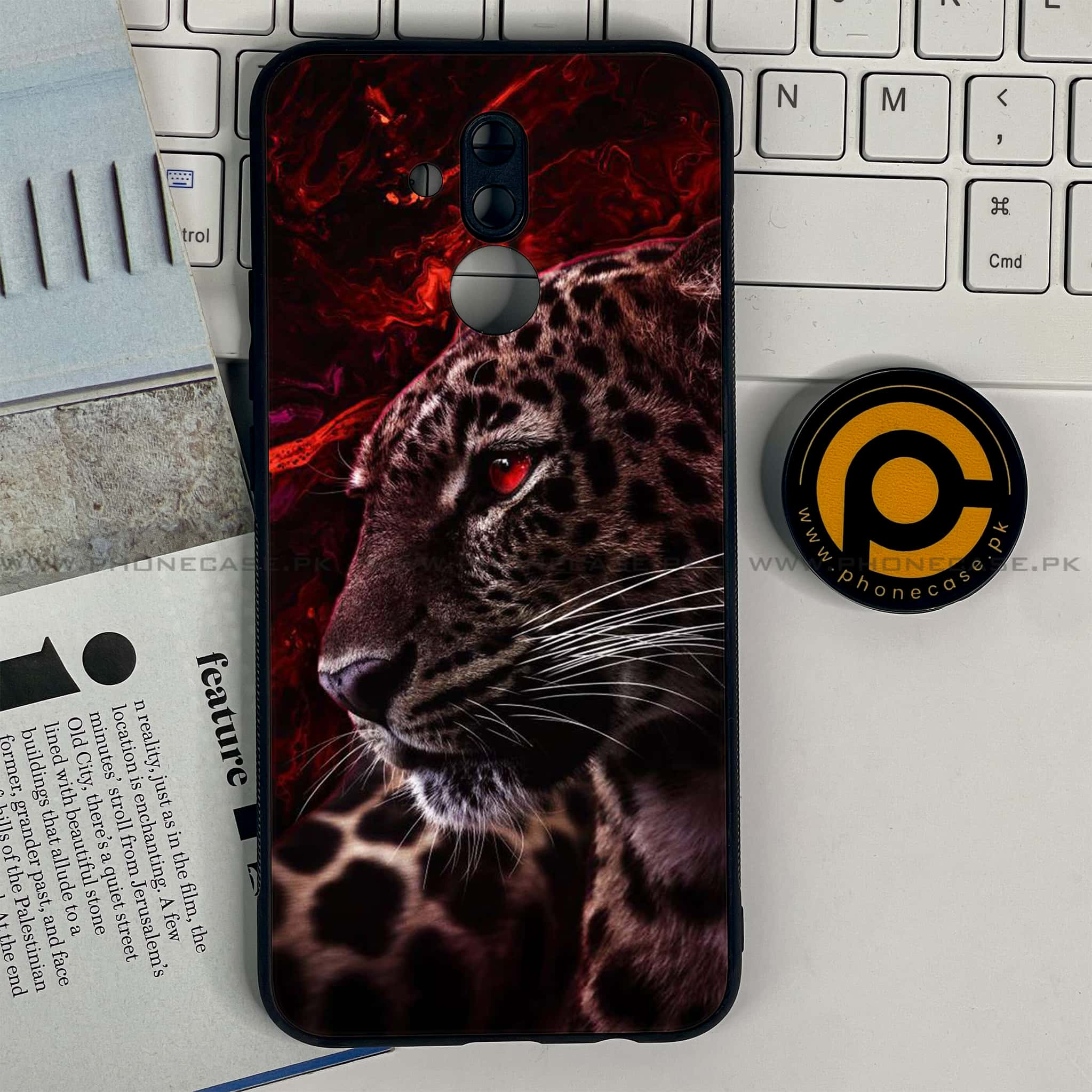 Huawei Mate 20 Lite - Tiger Series - Premium Printed Glass soft Bumper shock Proof Case