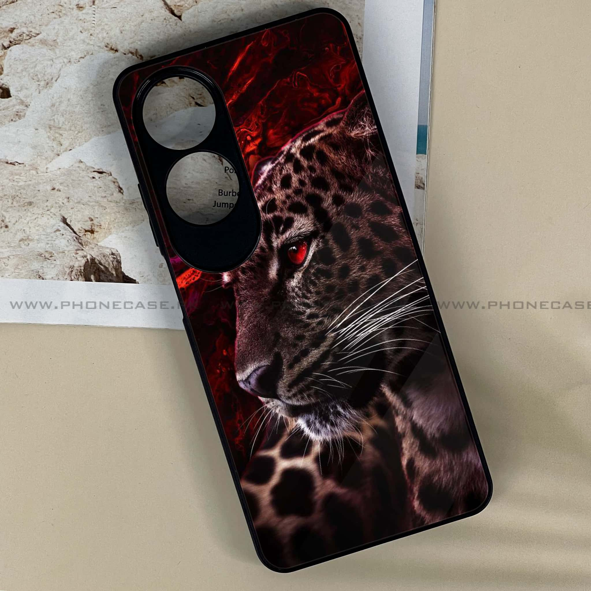 Oppo A60 - Tiger Series - Premium Printed Metal soft Bumper shock Proof Case