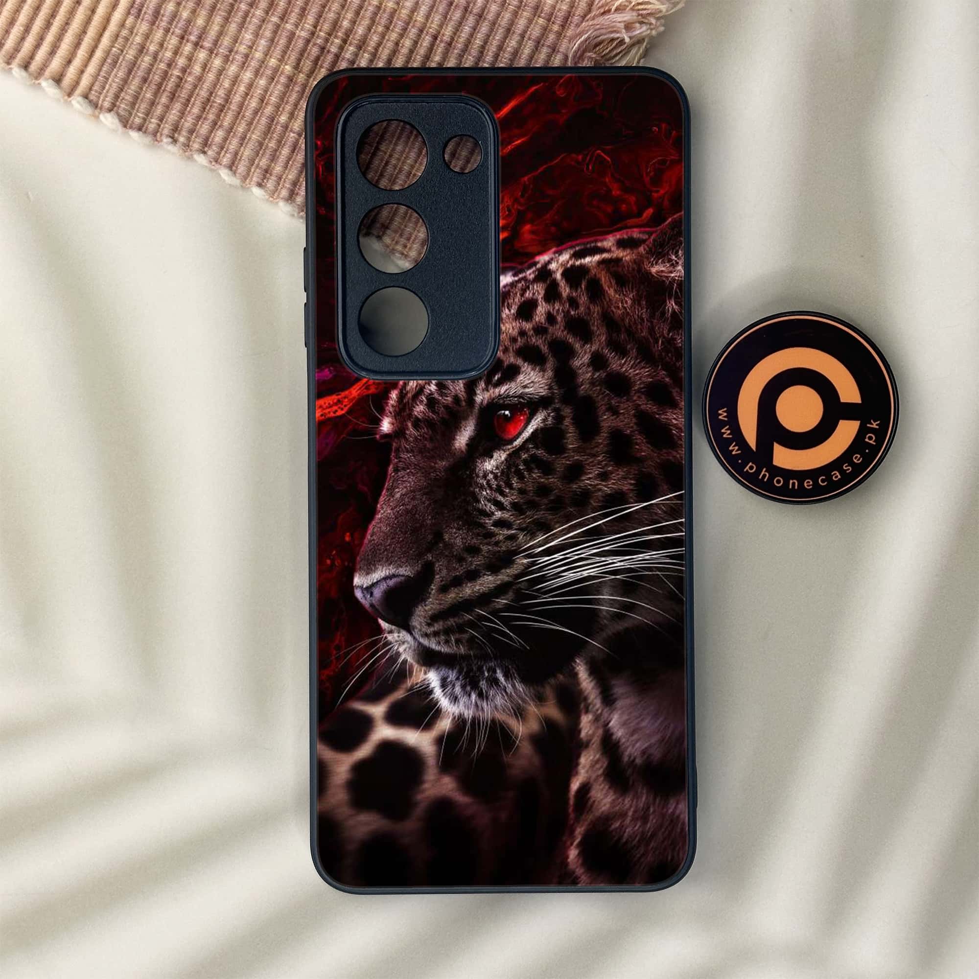 Oppo A5 2025 - Tiger Series - Premium Metal Printed soft Bumper shock Proof Case