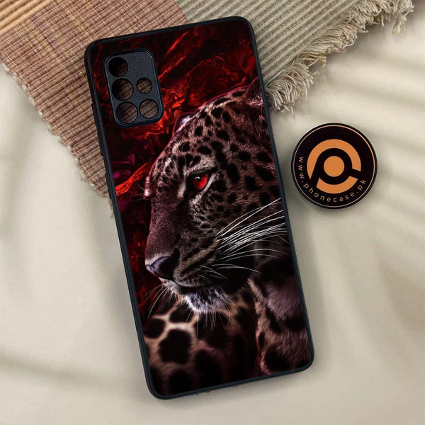 Samsung Galaxy A71 -  Tiger Art Design 5- Premium Metal Printed soft Bumper shock Proof Case CS-45793