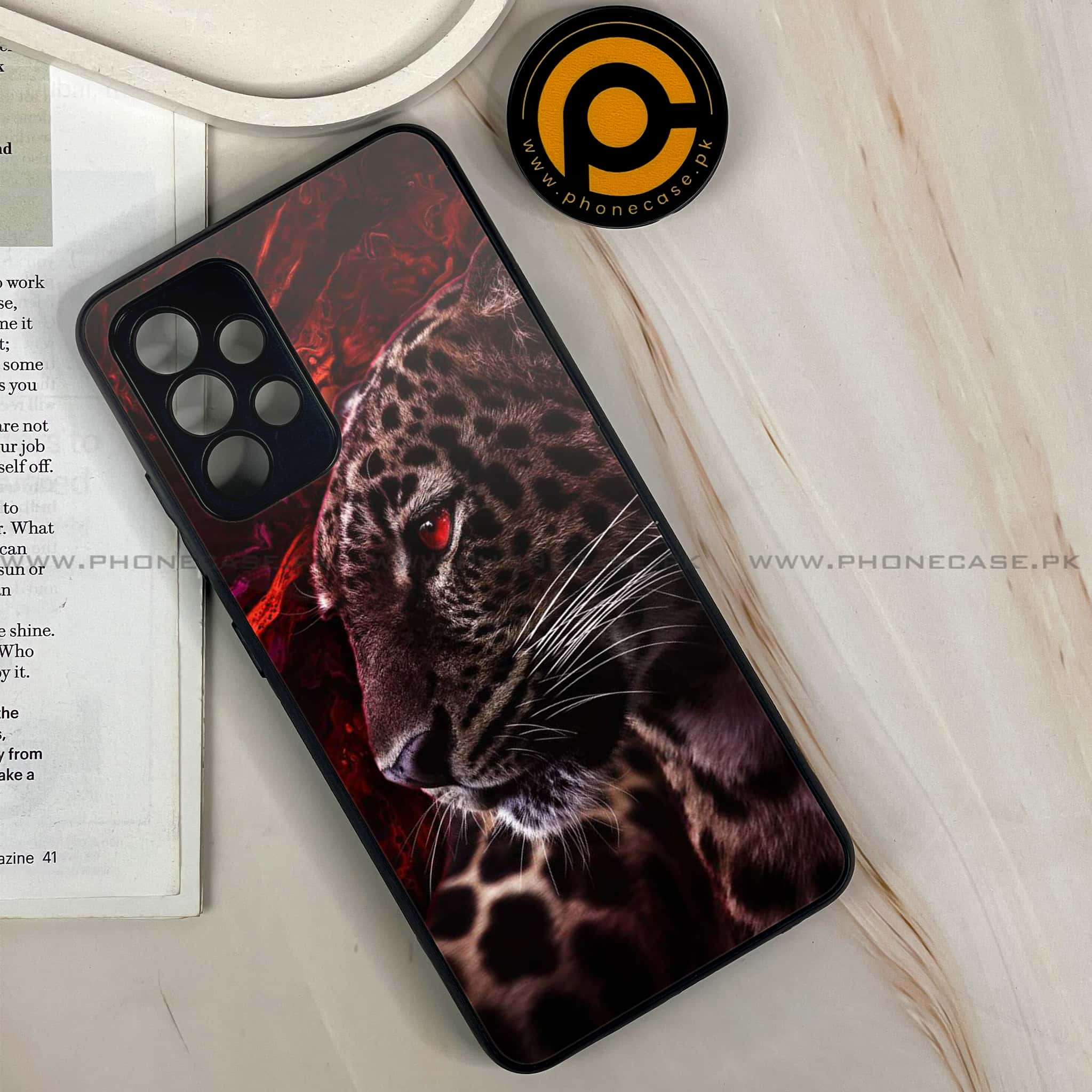 Samsung Galaxy A32 4G- Tiger Art Series - Premium Printed Glass soft Bumper shock Proof Case