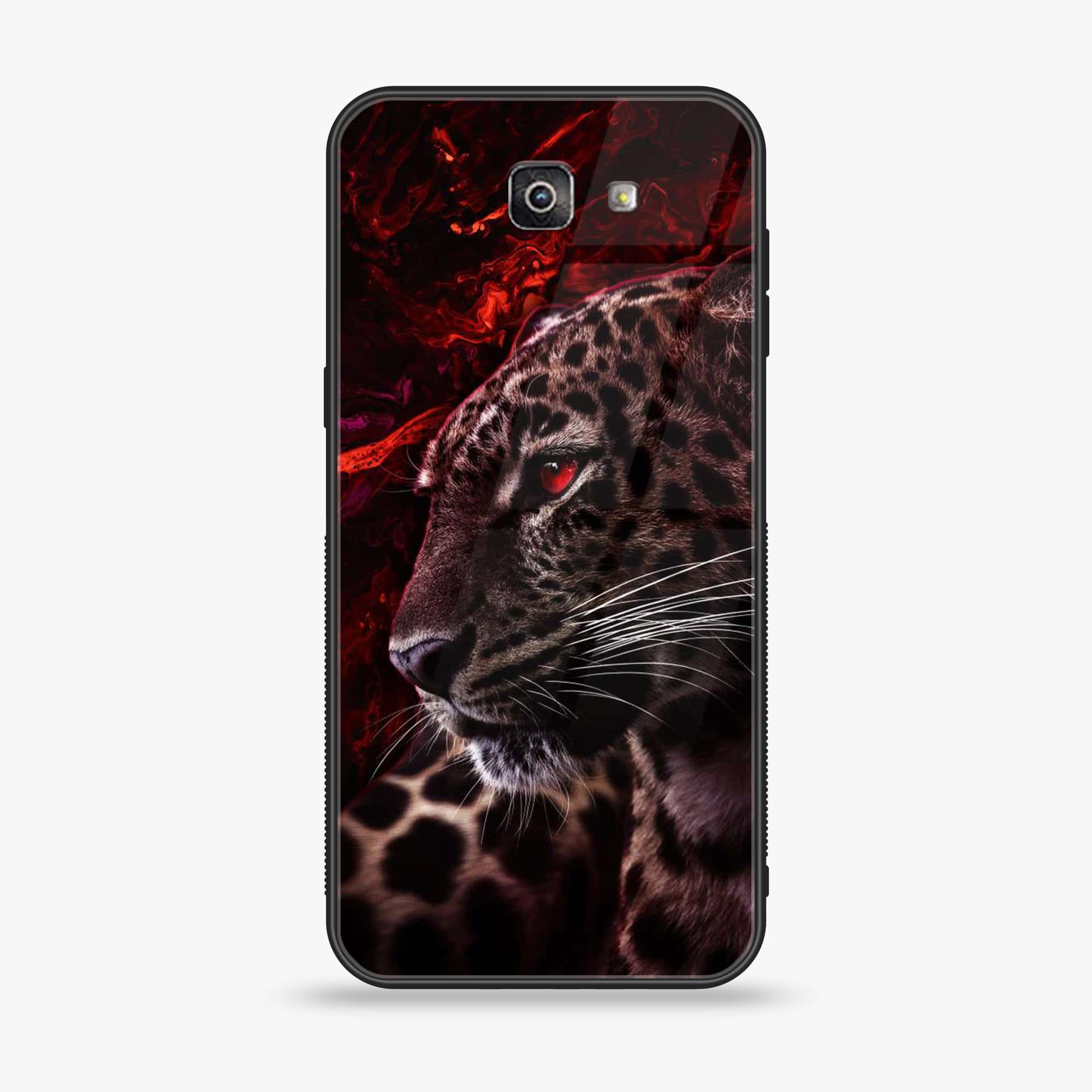 Galaxy J7 Prime 2018 - Tiger Series - Premium Printed Glass soft Bumper shock Proof Case