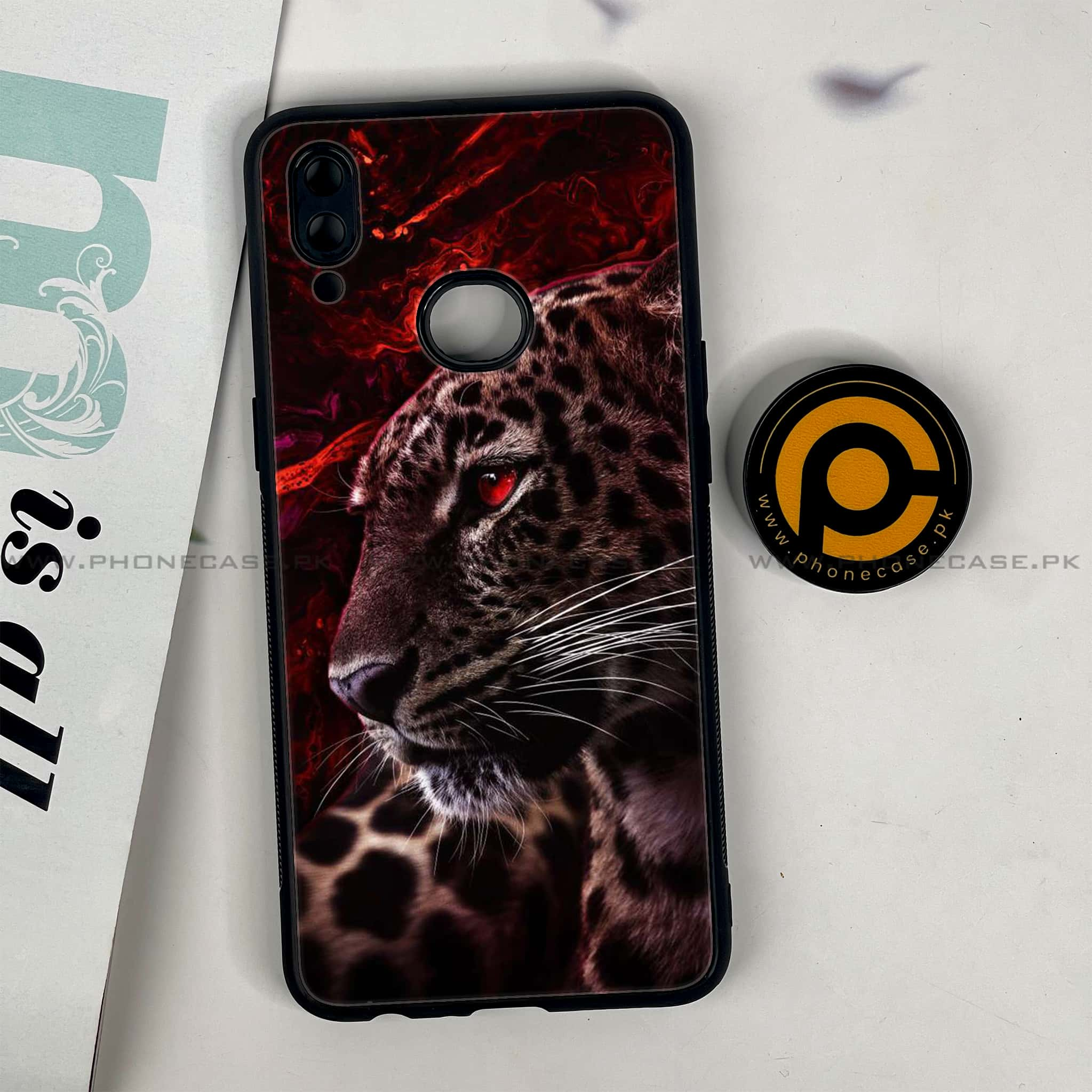 Galaxy A10s - Tiger Series - Premium Printed Glass soft Bumper shock Proof Case