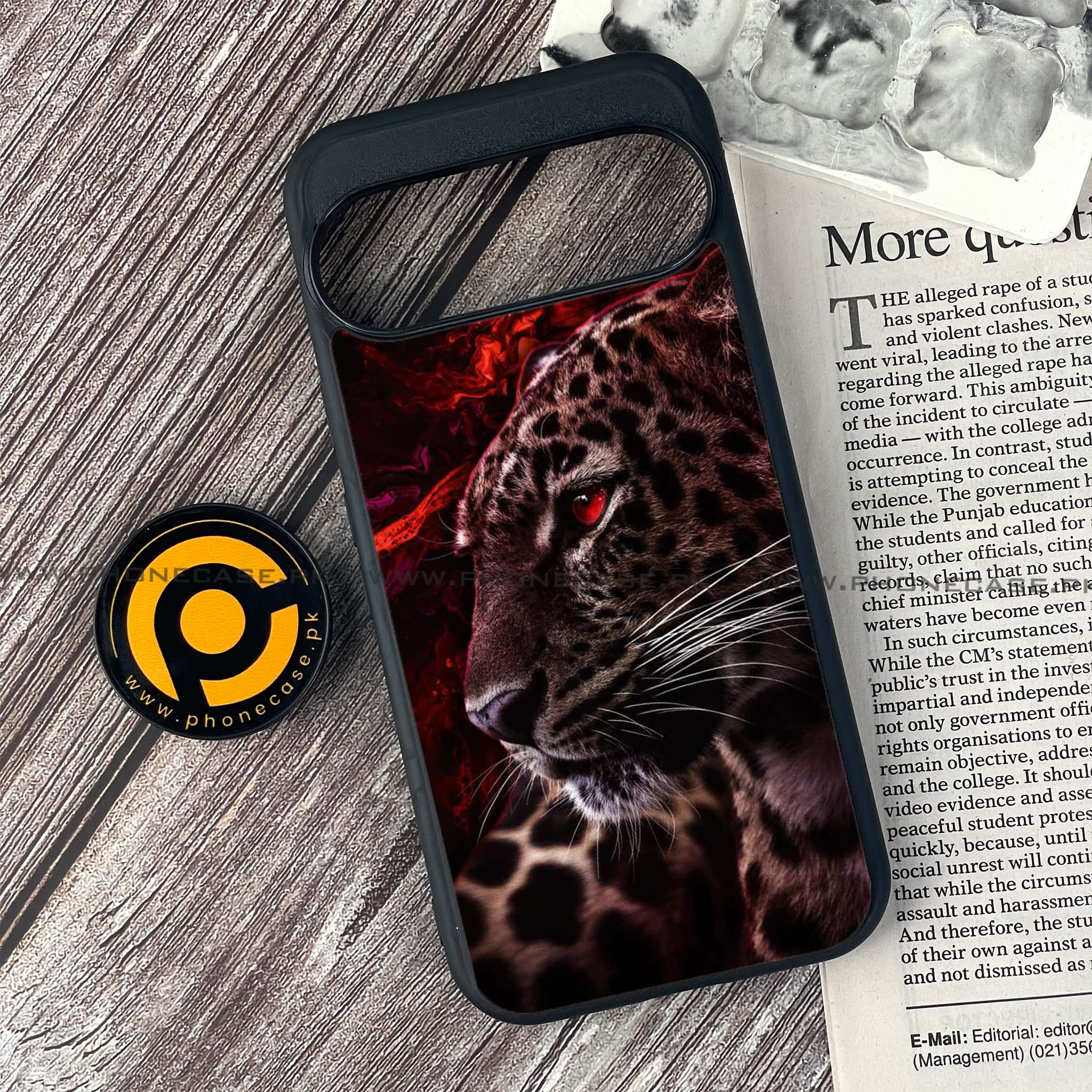 Google Pixel 9 - Tiger Series - Premium Printed Glass soft Bumper shock Proof Case