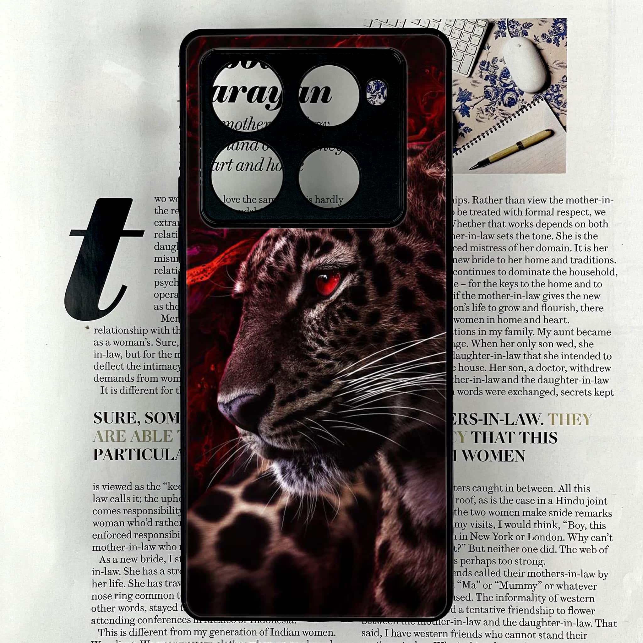 Infinix Note 40 Pro Plus - Tiger Series - Premium Metal Printed soft Bumper shock Proof Case