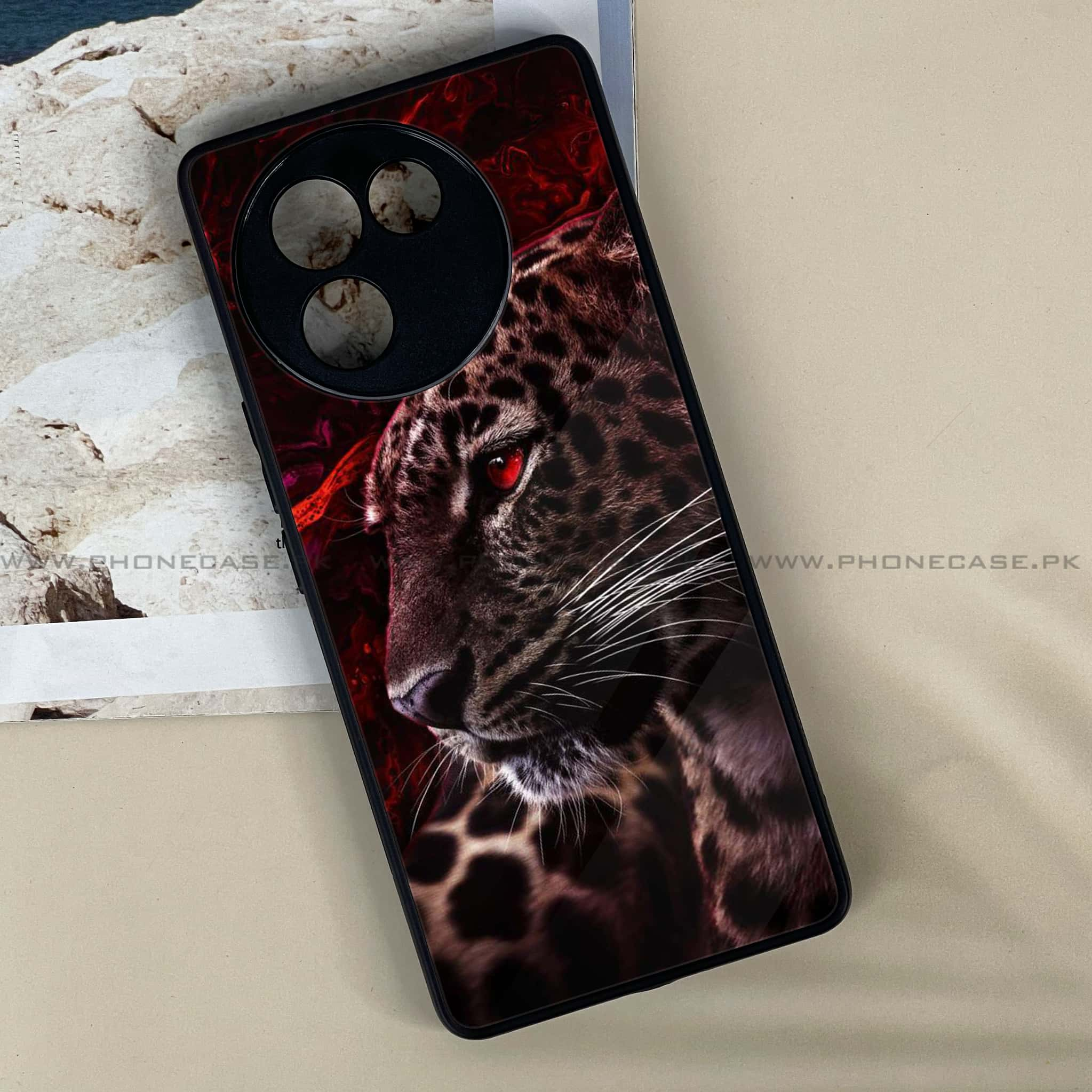 Vivo V30E - Tiger Series - Premium Printed Metal soft Bumper shock Proof Case