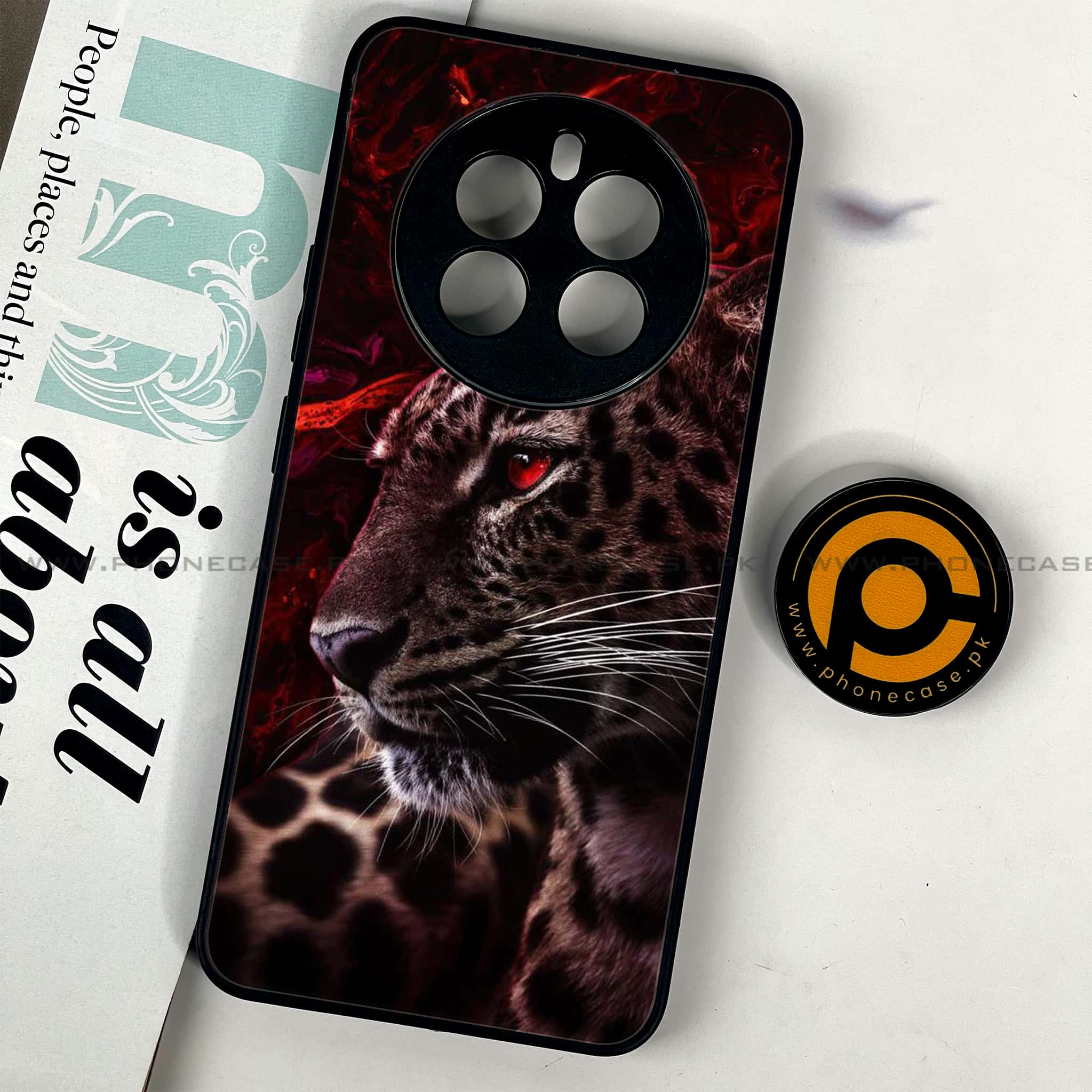 Realme 12 Plus 5G - Tiger Series - Premium Printed Glass soft Bumper shock Proof Case