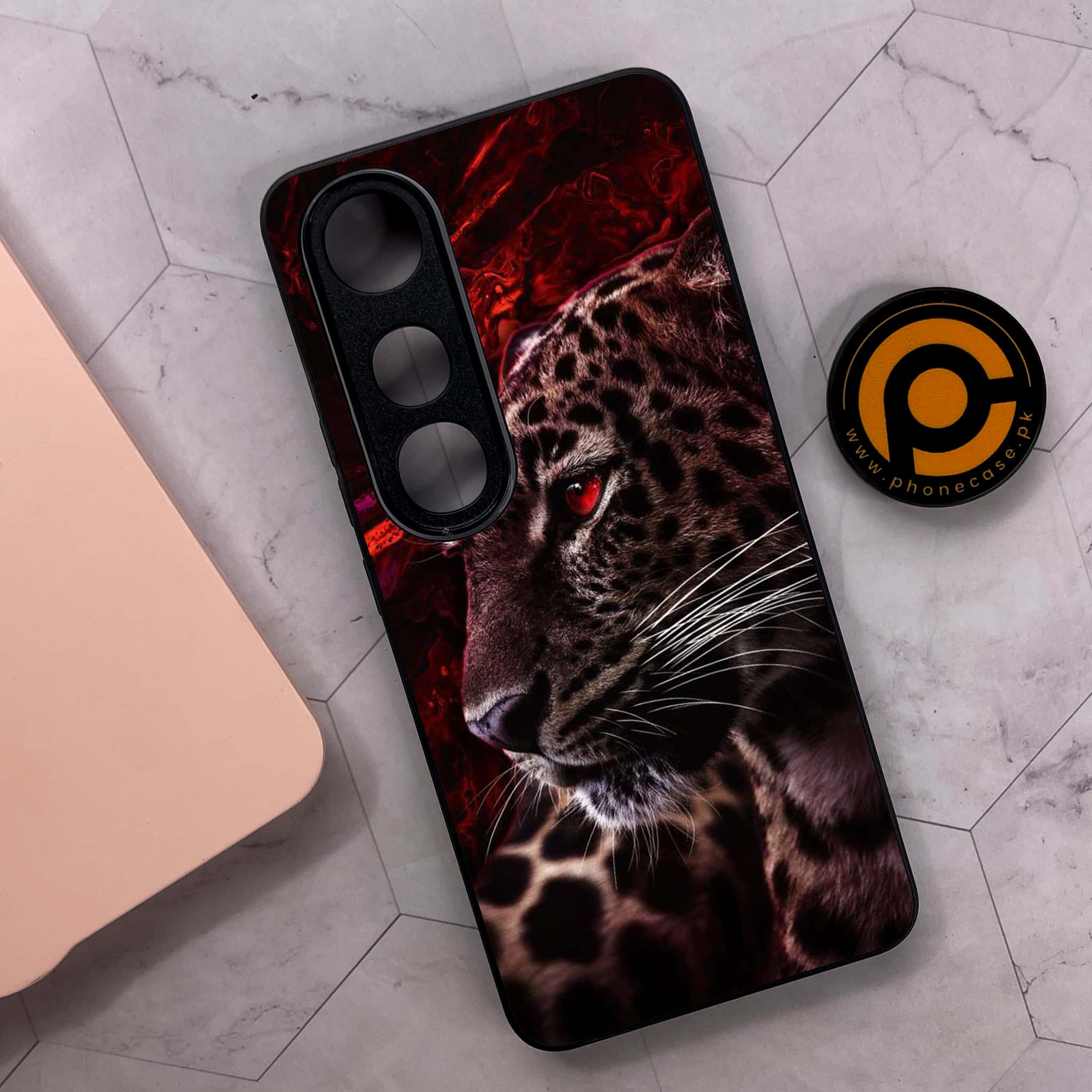 Vivo V50 Lite - Tiger Series - Premium Metal Printed soft Bumper shock Proof Case