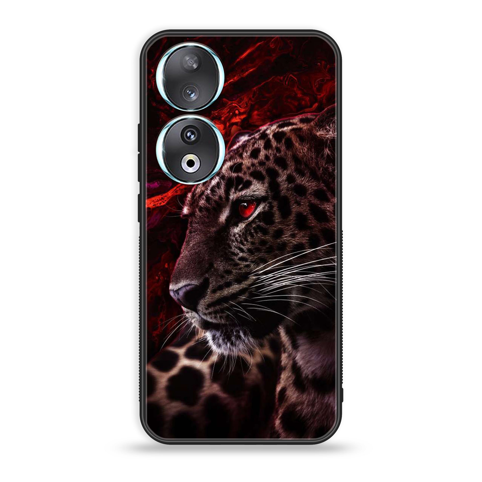 Huawei Honor 90 - Tiger Series - Premium Printed Glass soft Bumper shock Proof Case