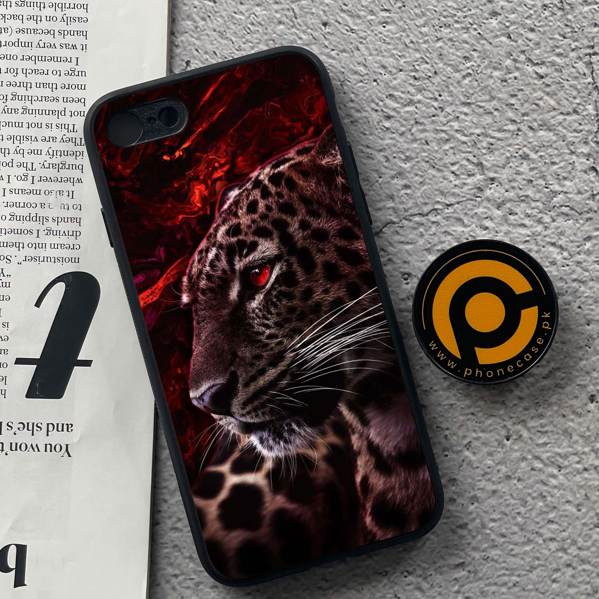 iPhone 7 / 8 - Tiger Art Series - Premium Printed Glass soft Bumper shock Proof Case