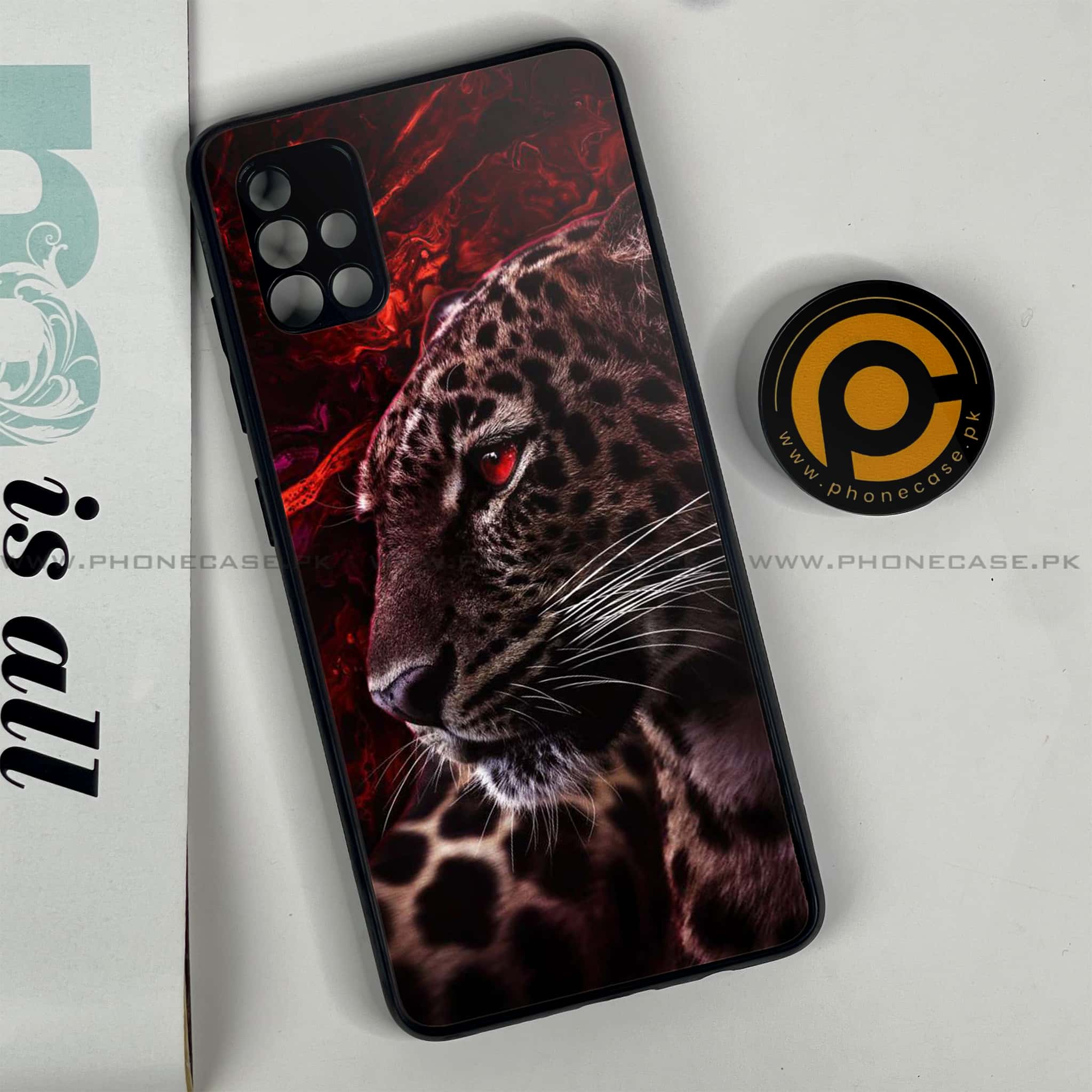 Samsung Galaxy A51 Tiger Art Series Premium Printed Glass soft Bumper shock Proof Case