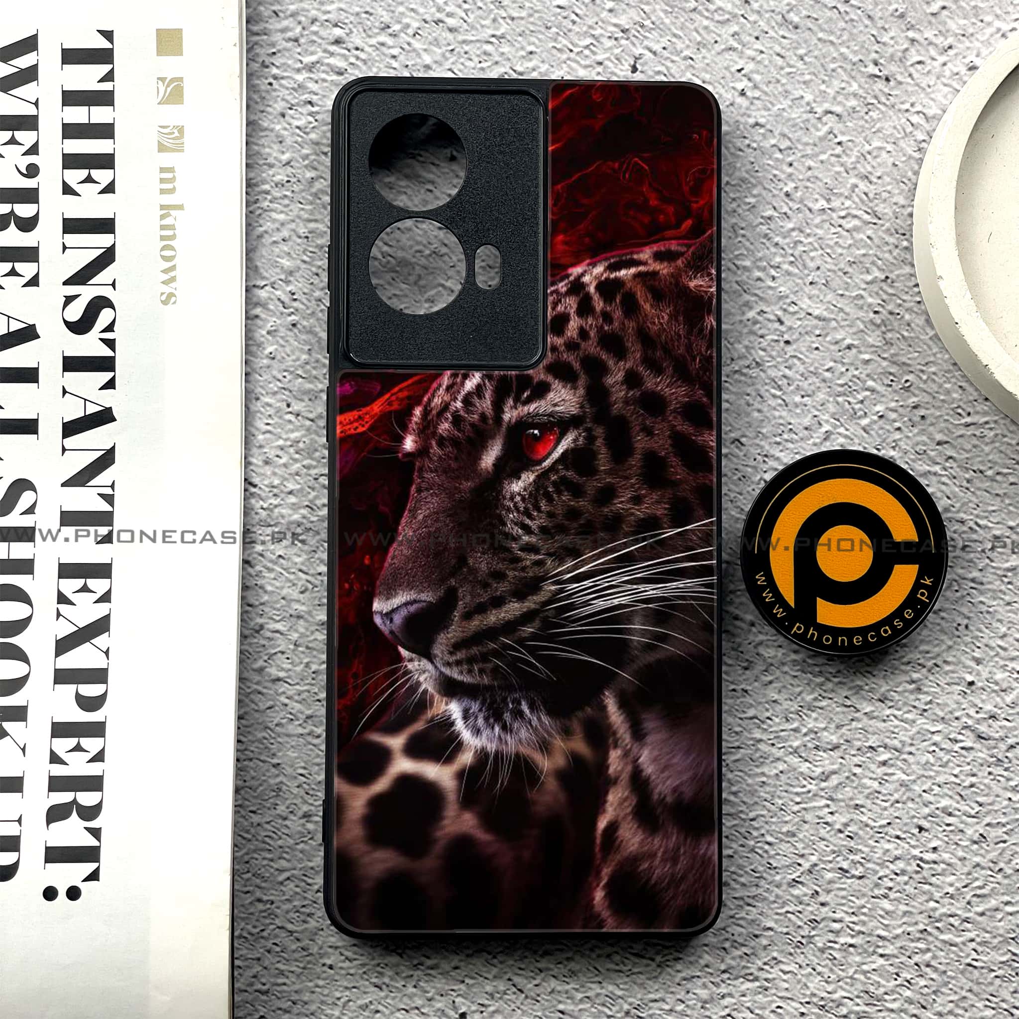 Moto G85 - Tiger Series - Premium Printed Glass soft Bumper shock Proof Case