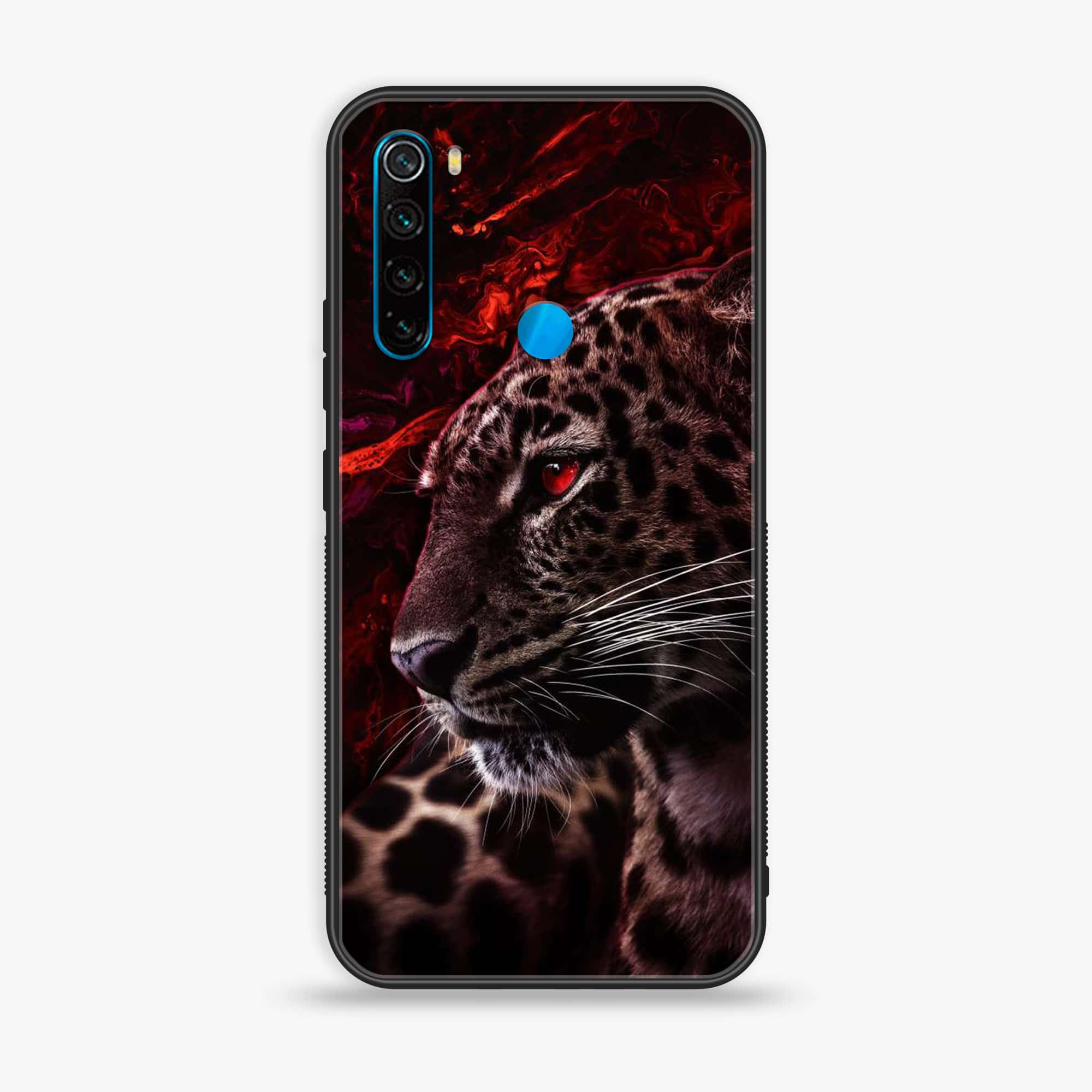 Redmi Note 8 - Tiger Series - Premium Printed Glass soft Bumper shock Proof Case