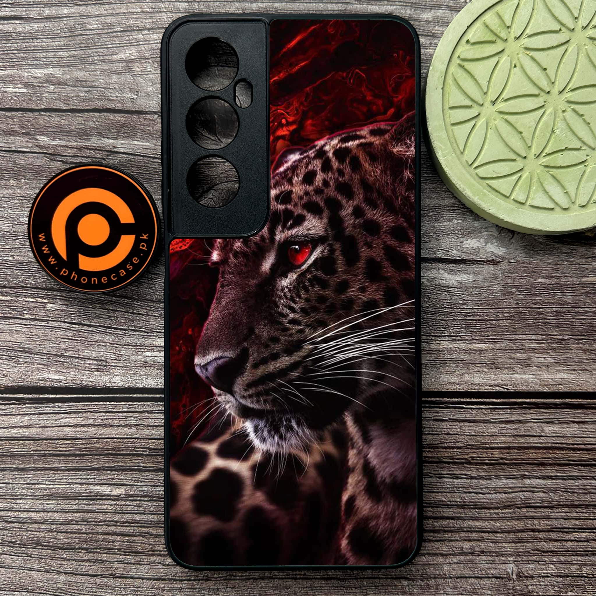 Realme C65  - Tiger Series - Premium Metal Printed soft Bumper shock Proof Case