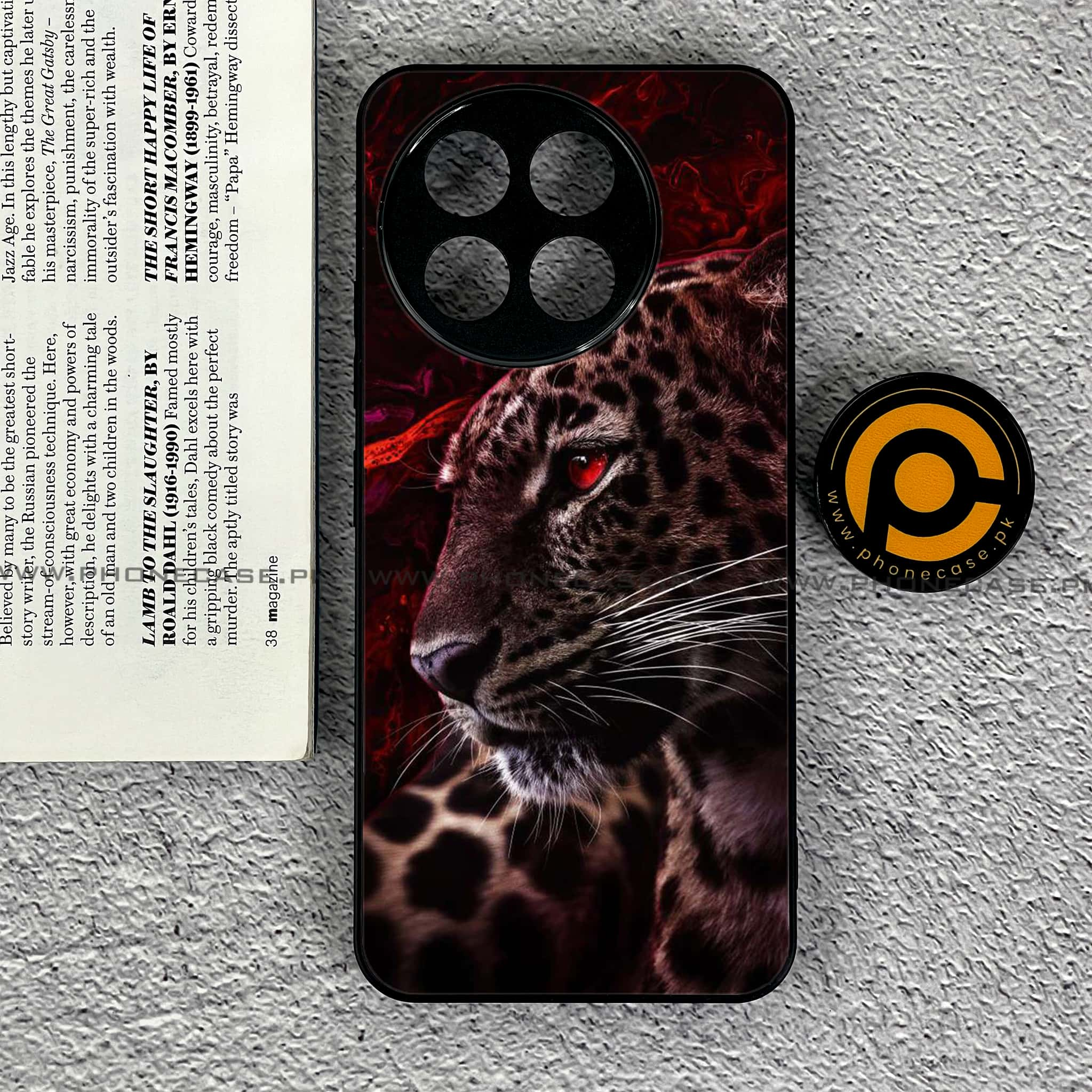 Tecno Spark 30 Pro - Tiger Series - Premium Printed Glass soft Bumper shock Proof Case