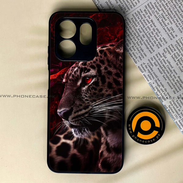 Infinix Hot 50i - Tiger Design 5- Premium Metal Printed soft Bumper shock Proof Case CS-50970