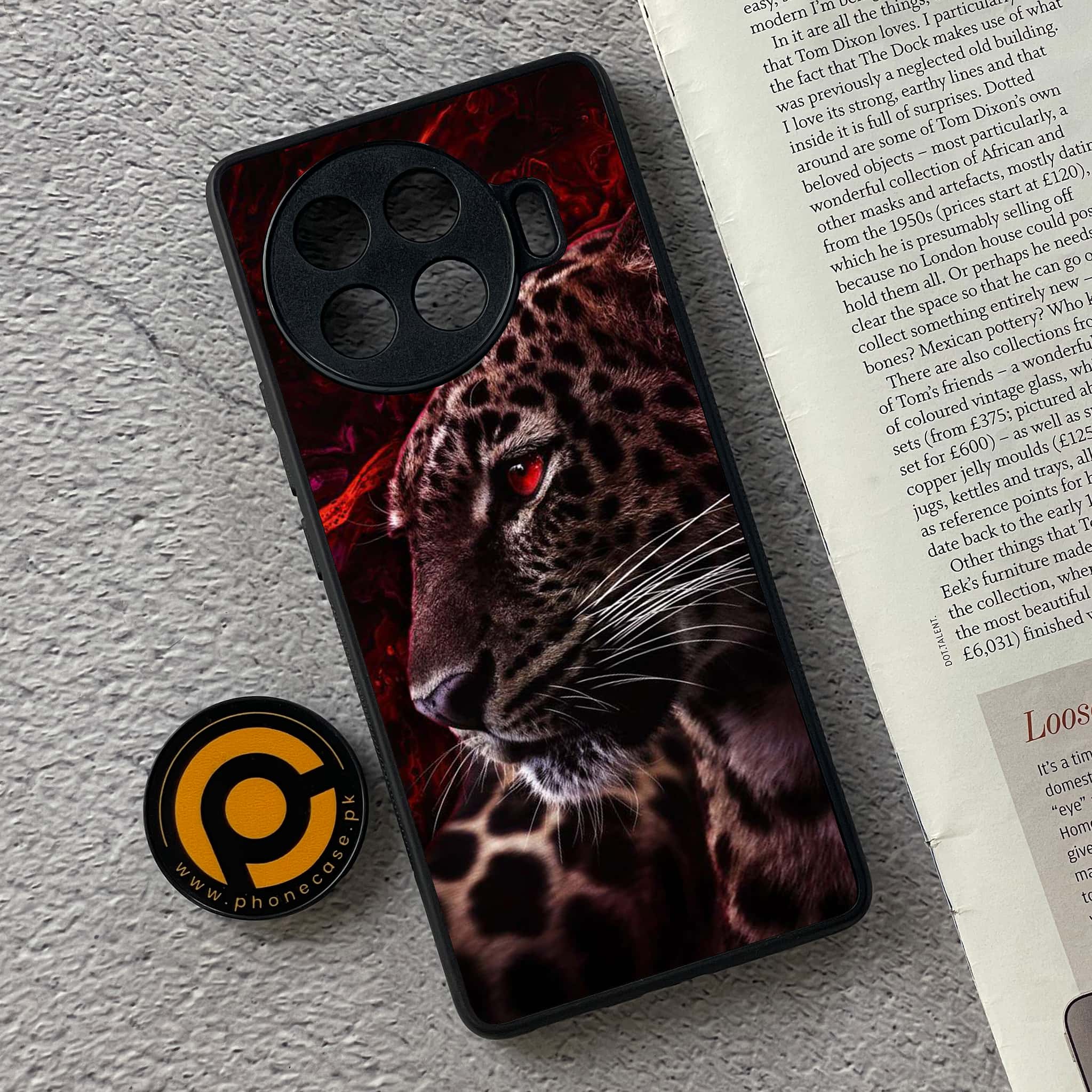 Tecno Spark 20 pro plus - Tiger Series - Premium Printed Glass soft Bumper shock Proof Case