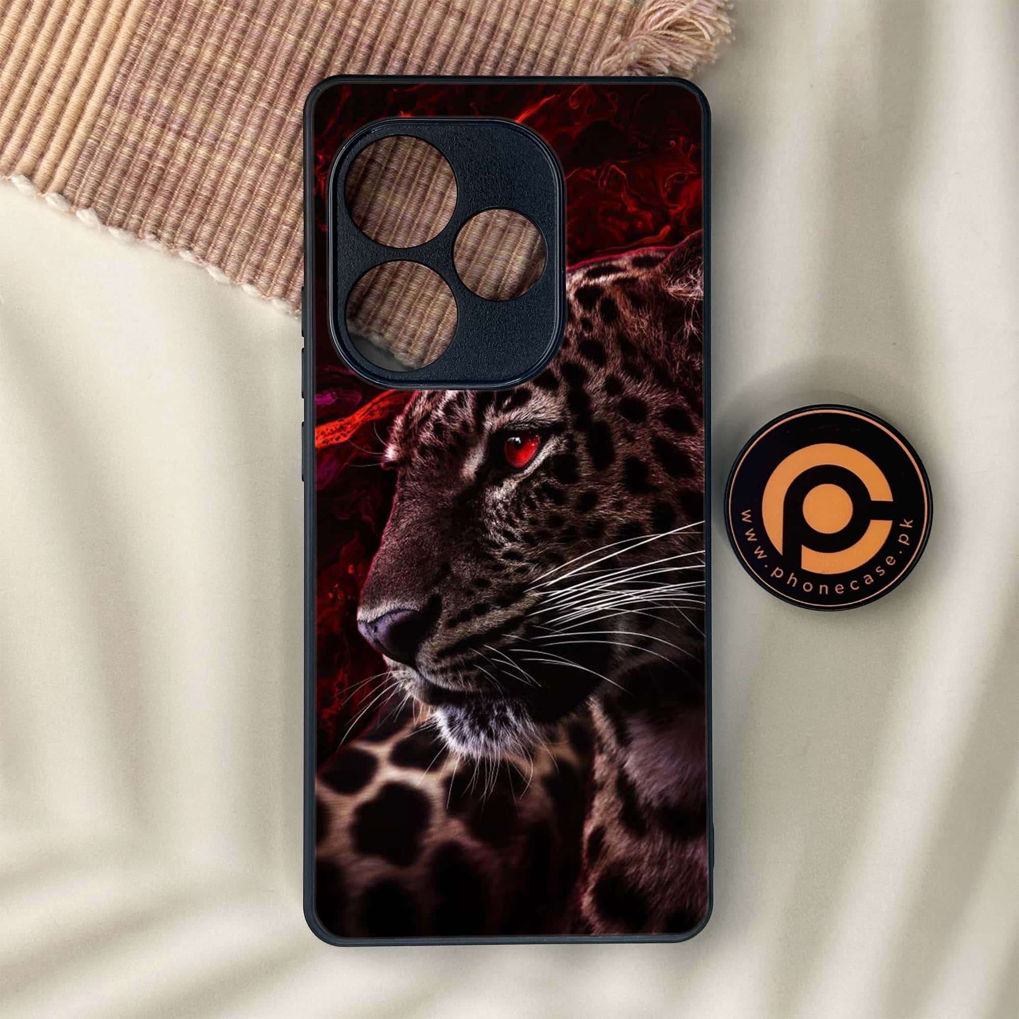 Realme GT 6 - Tiger Series - Premium Metal Printed soft Bumper shock Proof Case