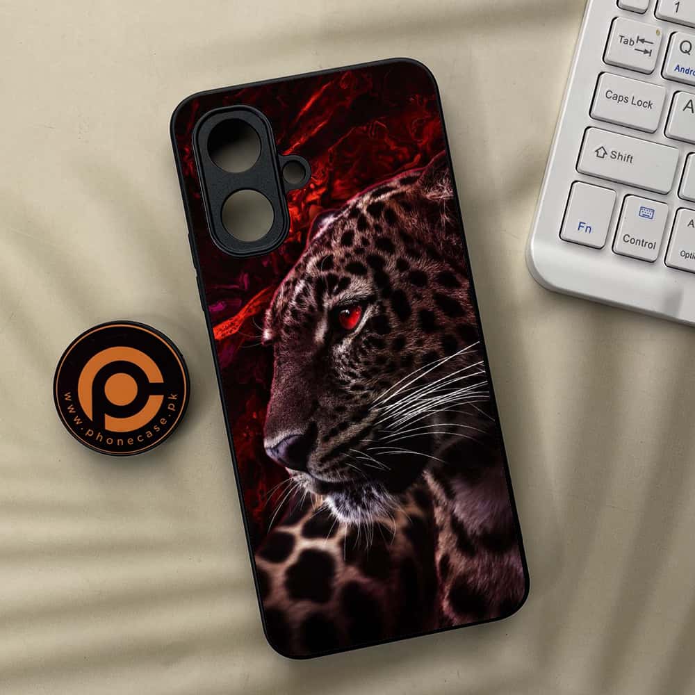 Tecno Spark Go 2 - Tiger Series - Premium Metal Printed soft Bumper Shock Proof Case