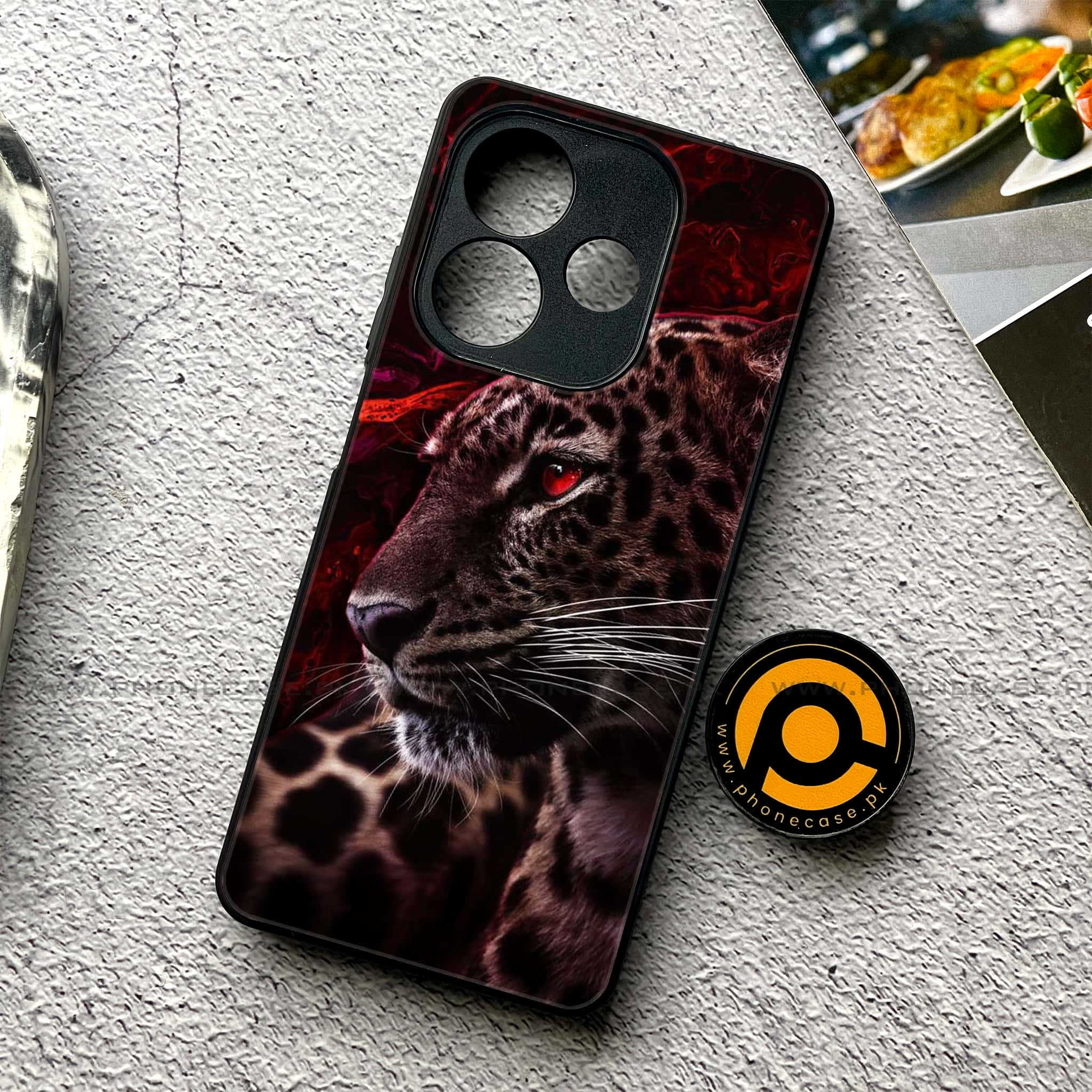 Oppo A5 Pro - Tiger Series - Premium Metal Printed soft Bumper shock Proof Case