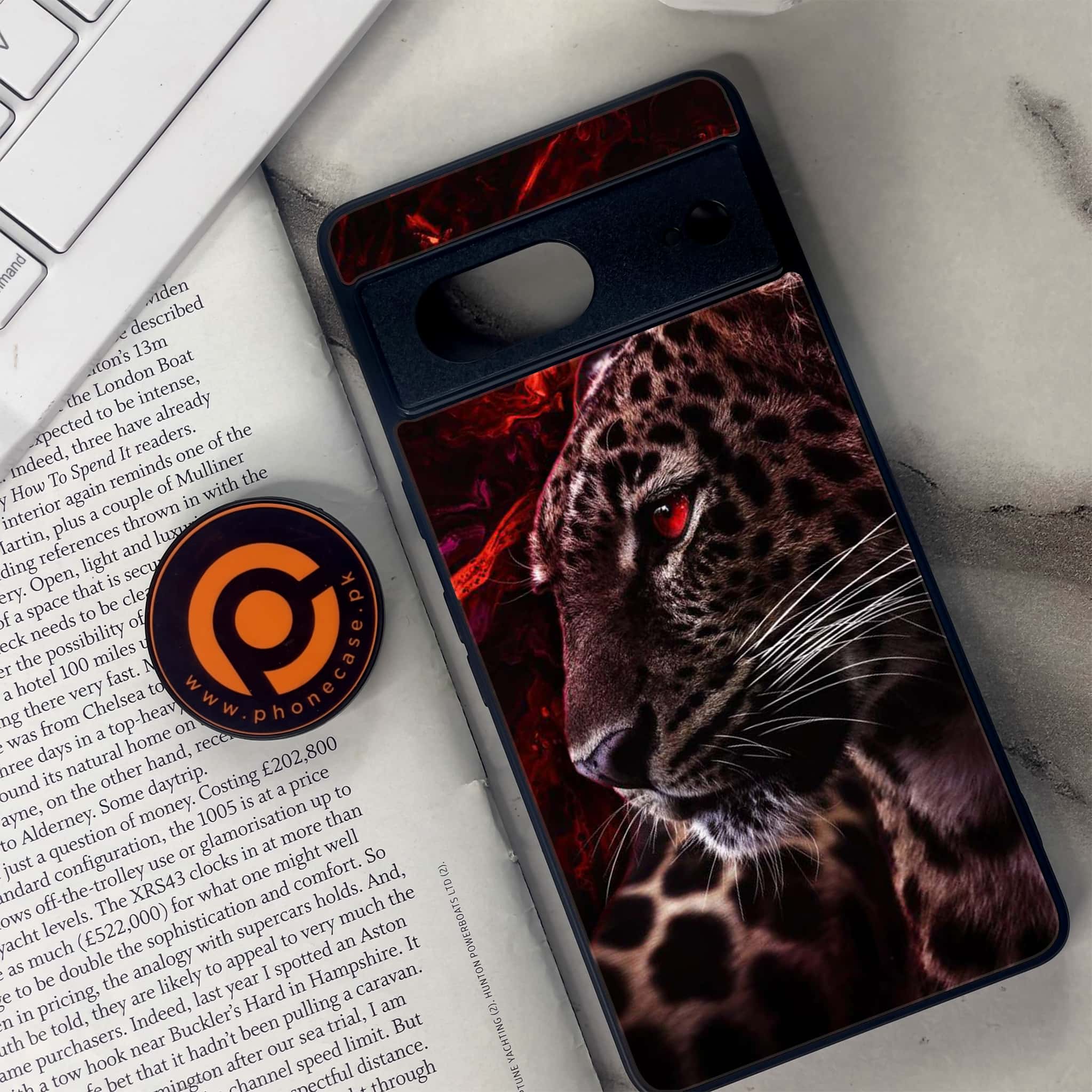 Google Pixel 7 - Tiger Series - Premium Metal Printed soft Bumper Shock Proof Case