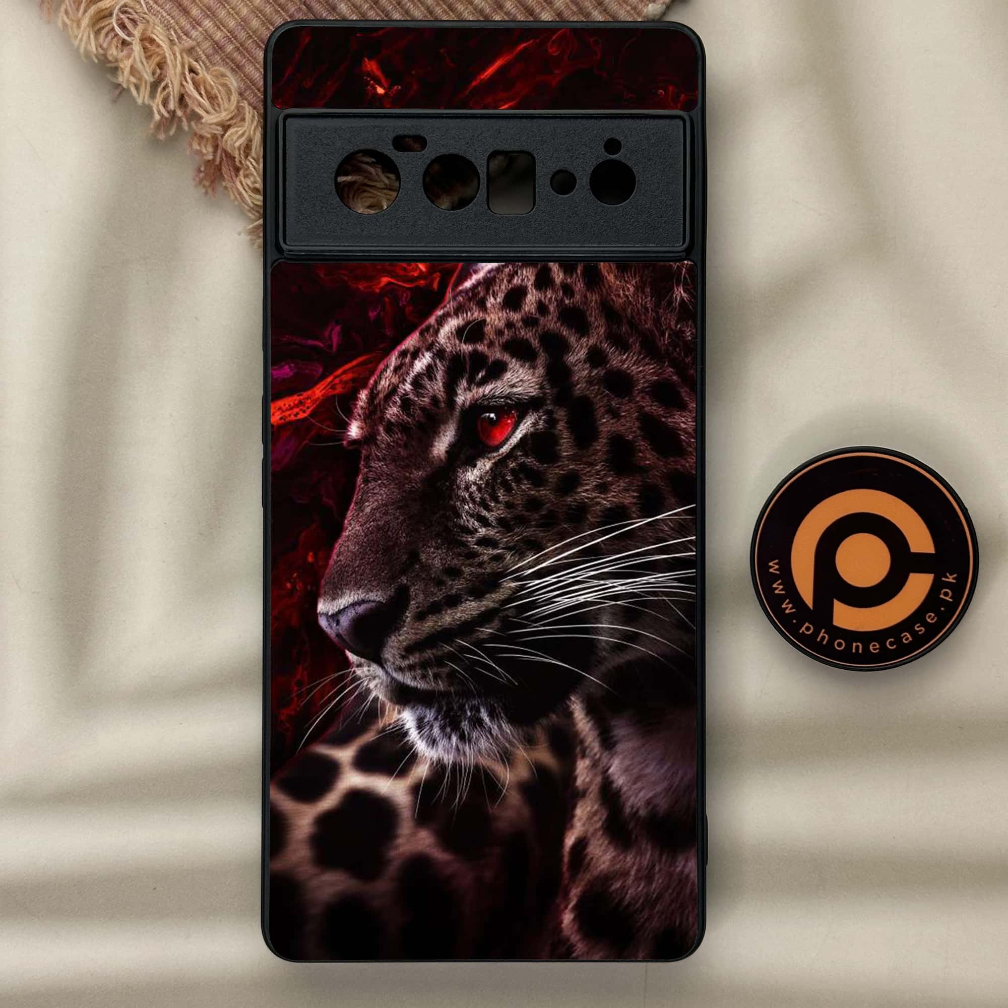 Google Pixel 6 Pro - Tiger Series - Premium Metal Printed soft Bumper Shock Proof Case