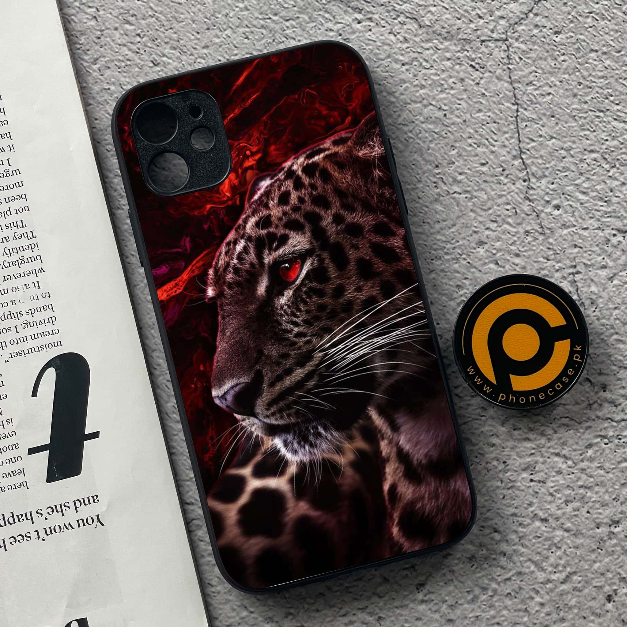 iPhone 11  Tiger Art Series  Premium Printed Glass soft Bumper shock Proof Case