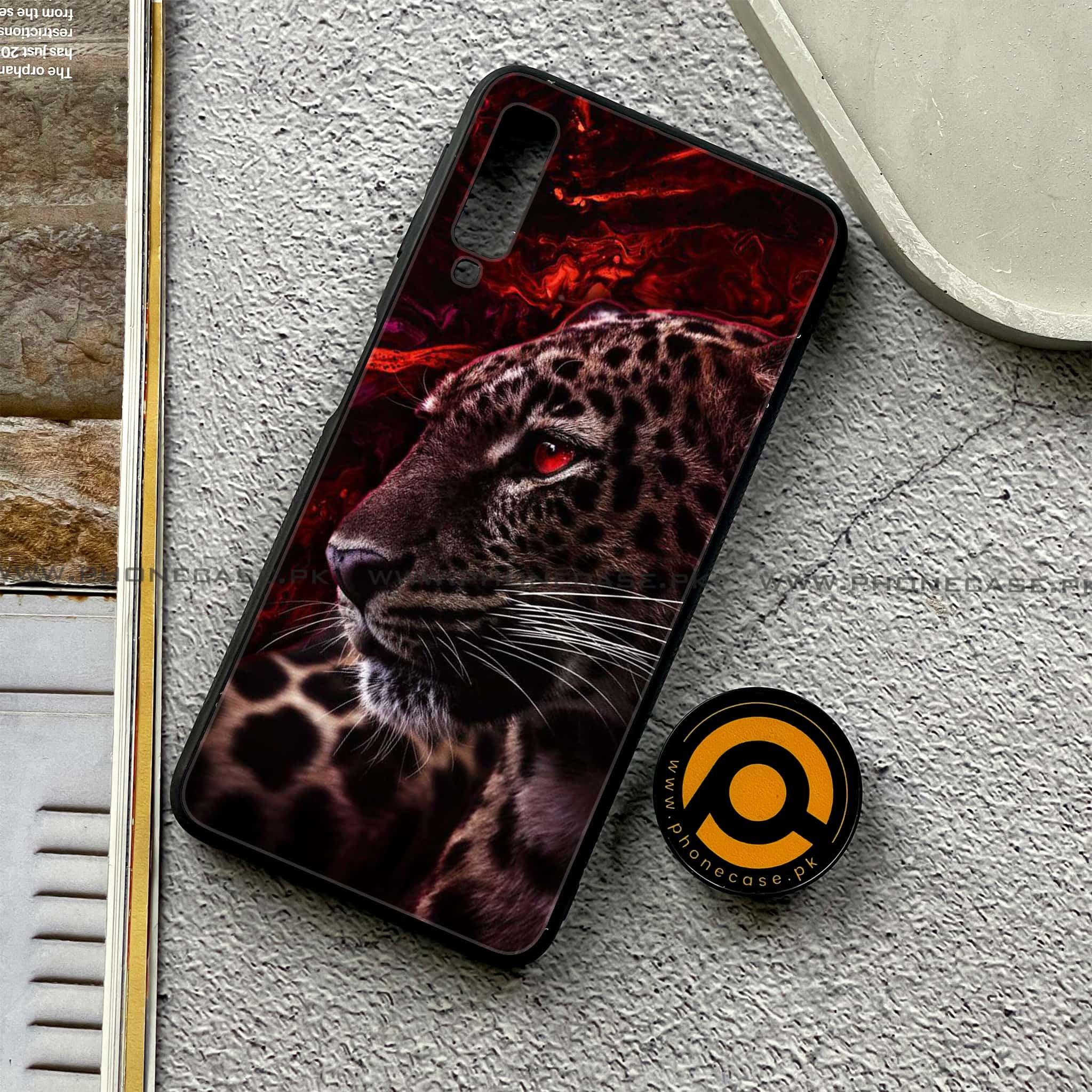 Galaxy A7 2018 - Tiger Series - Premium Printed Metal soft Bumper shock Proof Case