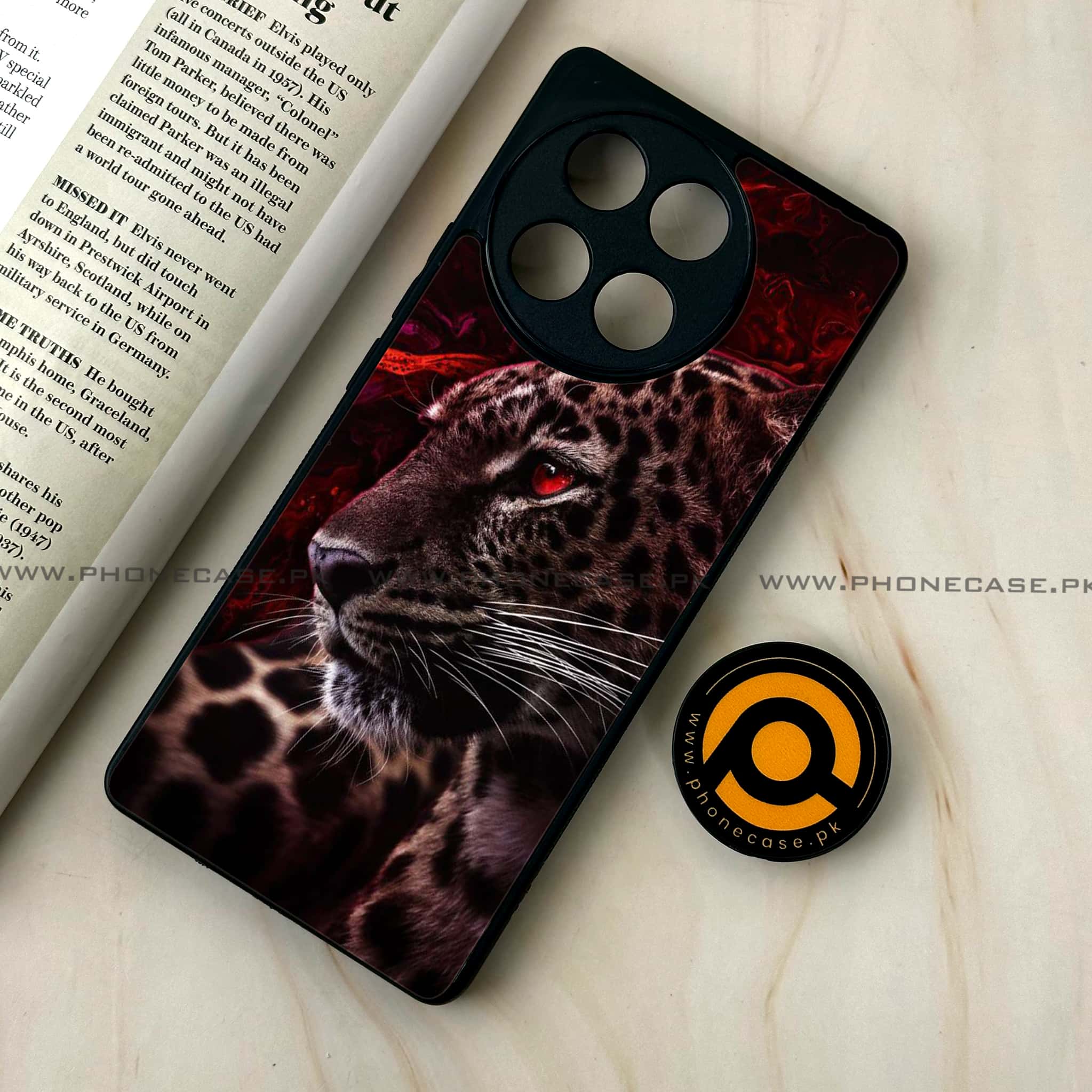 Tecno Camon 30s - Tiger Series - Premium Metal Printed soft Bumper shock Proof Case