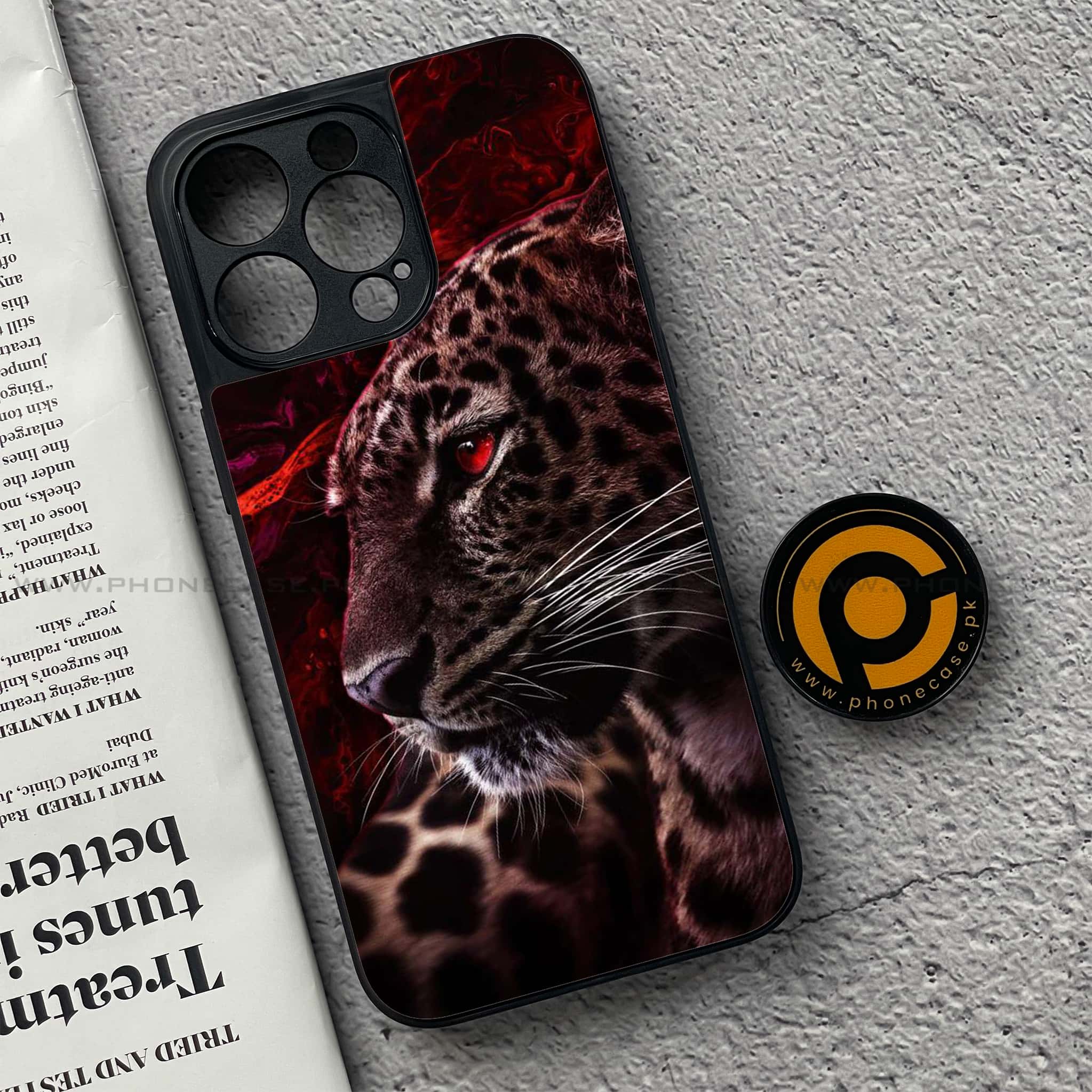 iPhone 15 Pro - Tiger Series - Premium Metal Printed soft Bumper shock Proof Case
