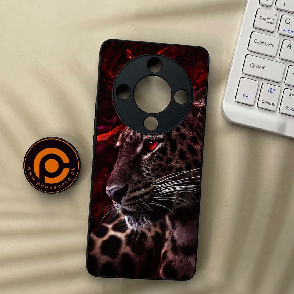 HONOR X9b 5G - Tiger Series - Premium Metal  Printed soft Bumper shock Proof Case
