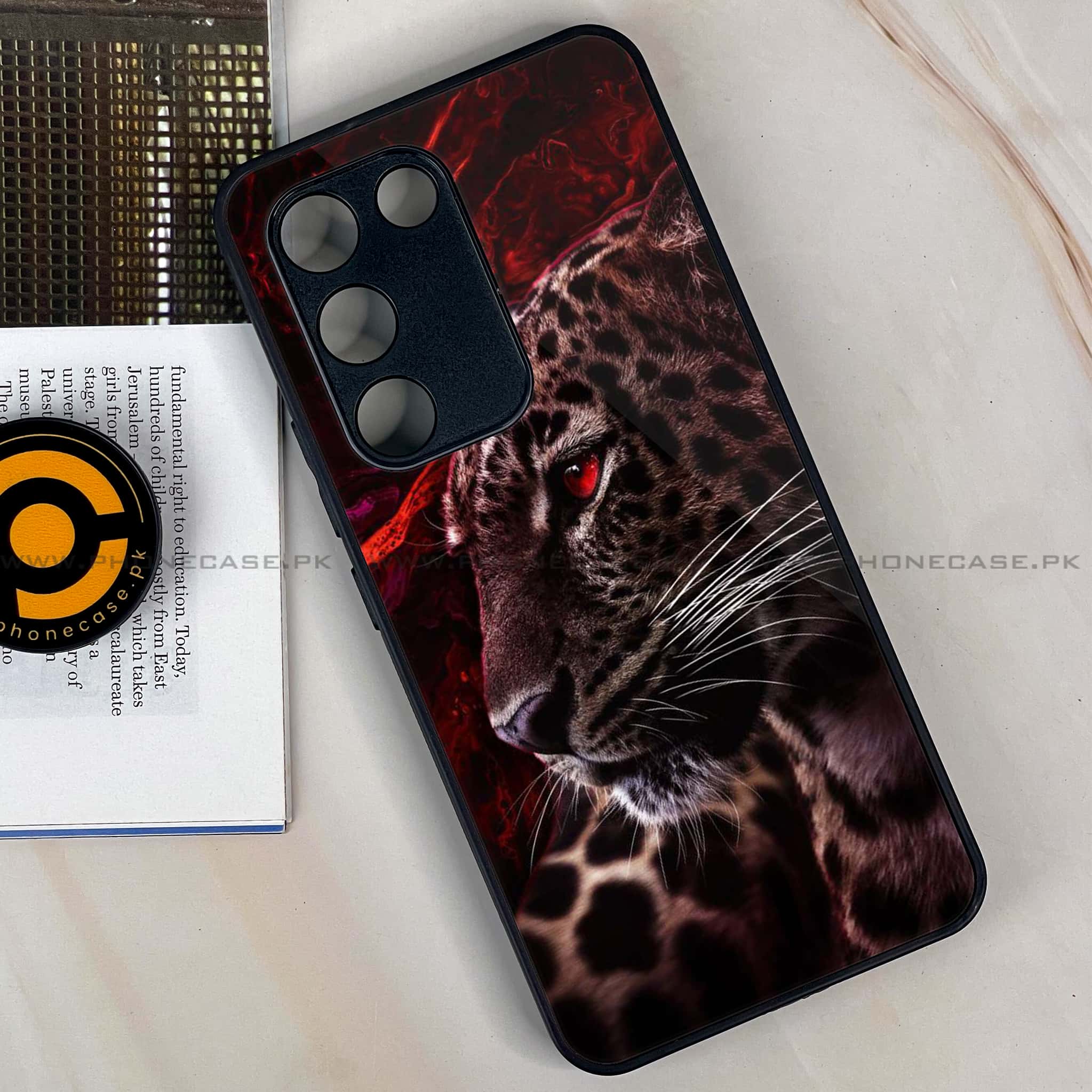 Vivo Y200e - Tiger Series - Premium Metal Printed soft Bumper shock Proof Case