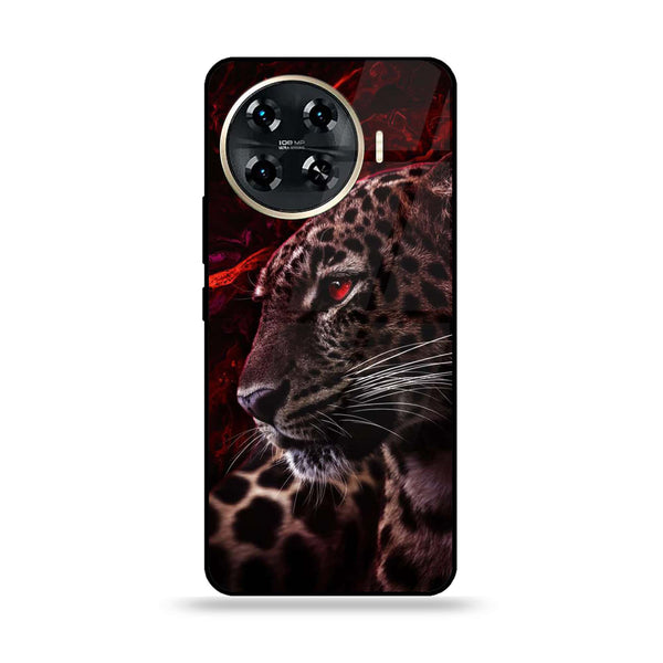 Tecno Spark 20 pro plus - Tiger Series  Design 5 - Premium Printed Glass soft Bumper shock Proof Case CS-20370