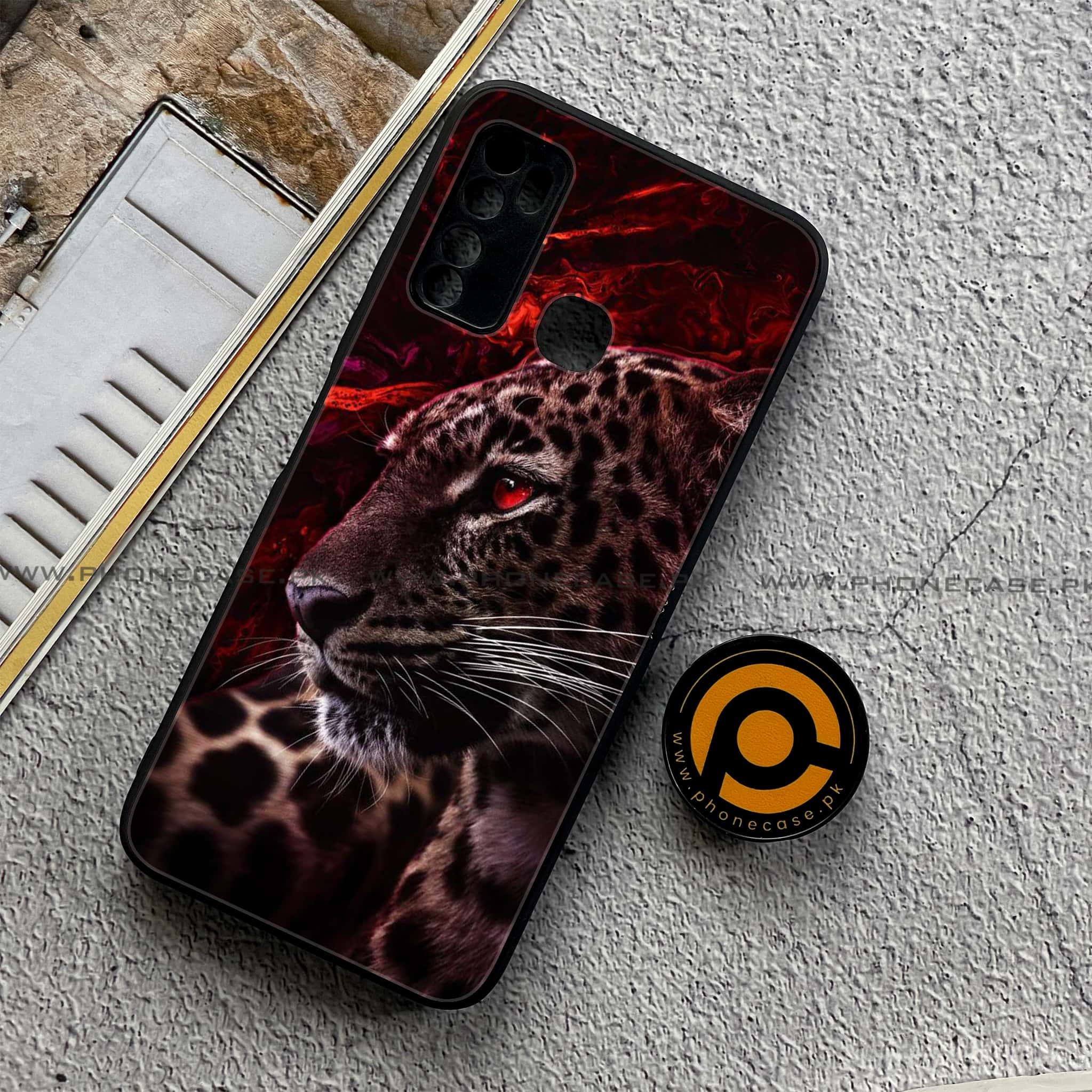 Infinix Note 7 Lite - Tiger Series - Premium Printed Metal soft Bumper shock Proof Case